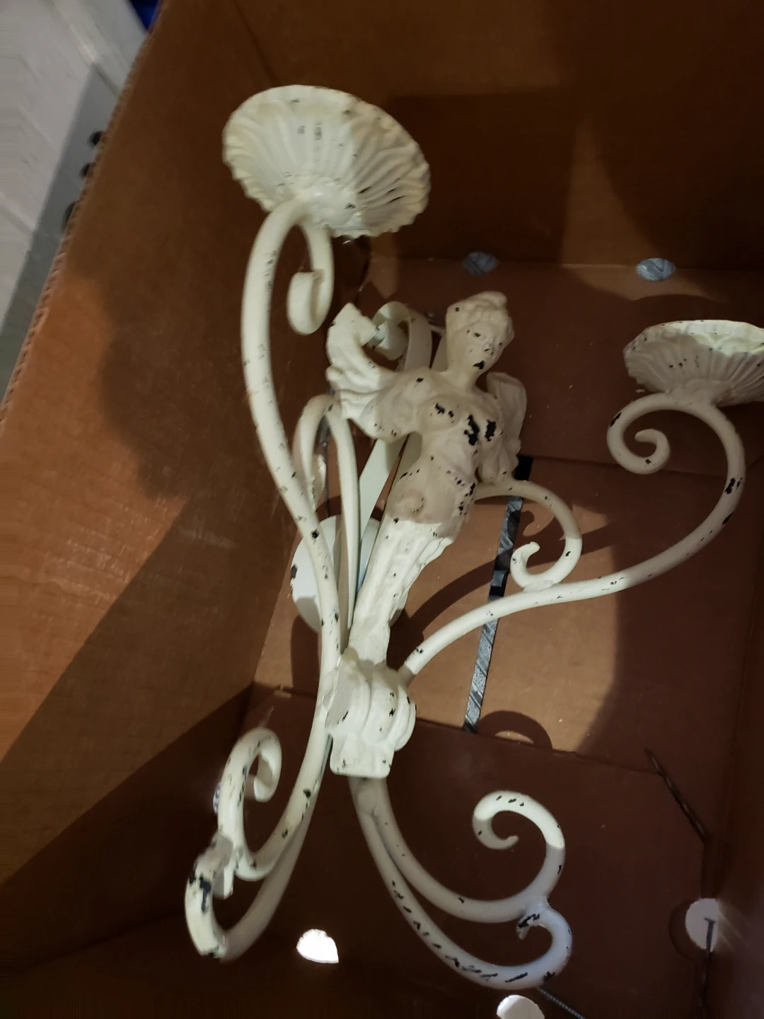 Pair of Vintage Angel Cherub Wall Sconces - photo 5