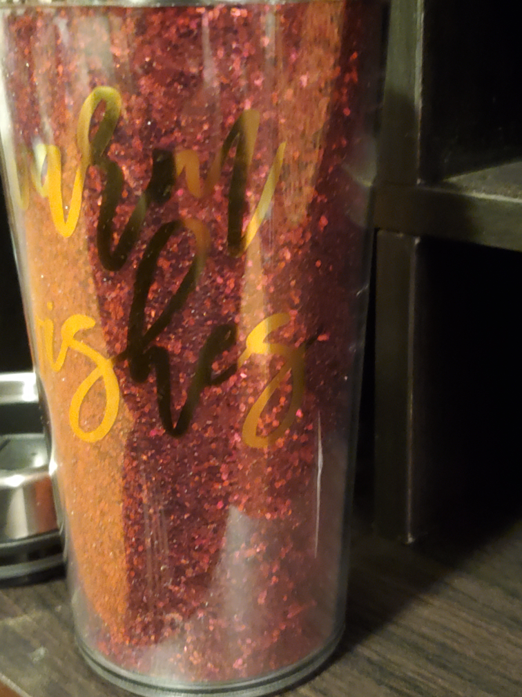 New Glitter Travel Tumbler with Lid 🥕 #freecycle - photo 4