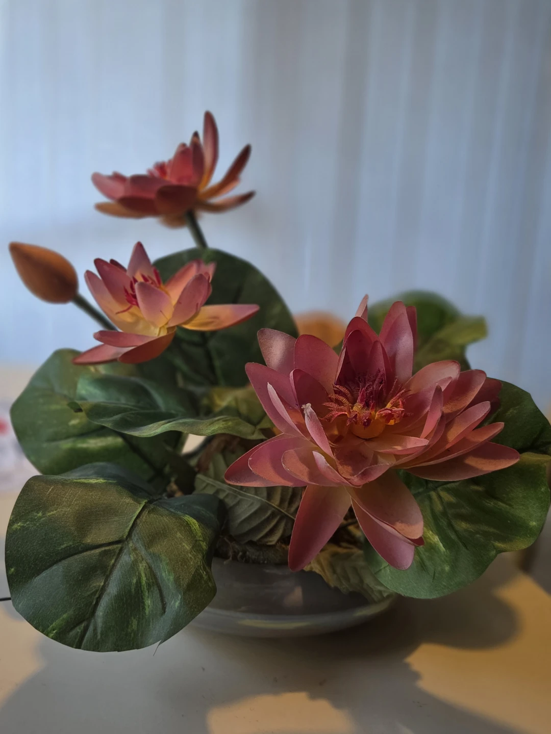 🧡 Artificial Water Lily Flower Arrangement - photo 2