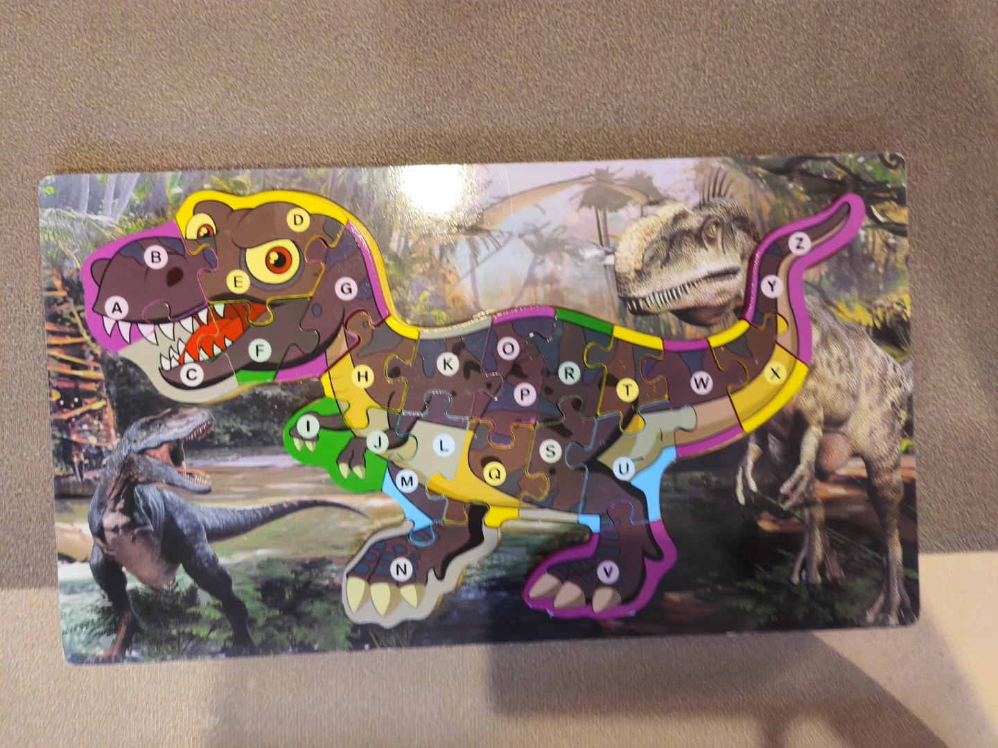 Dinosaur Chunky Puzzle with Letters🥕 - photo 3