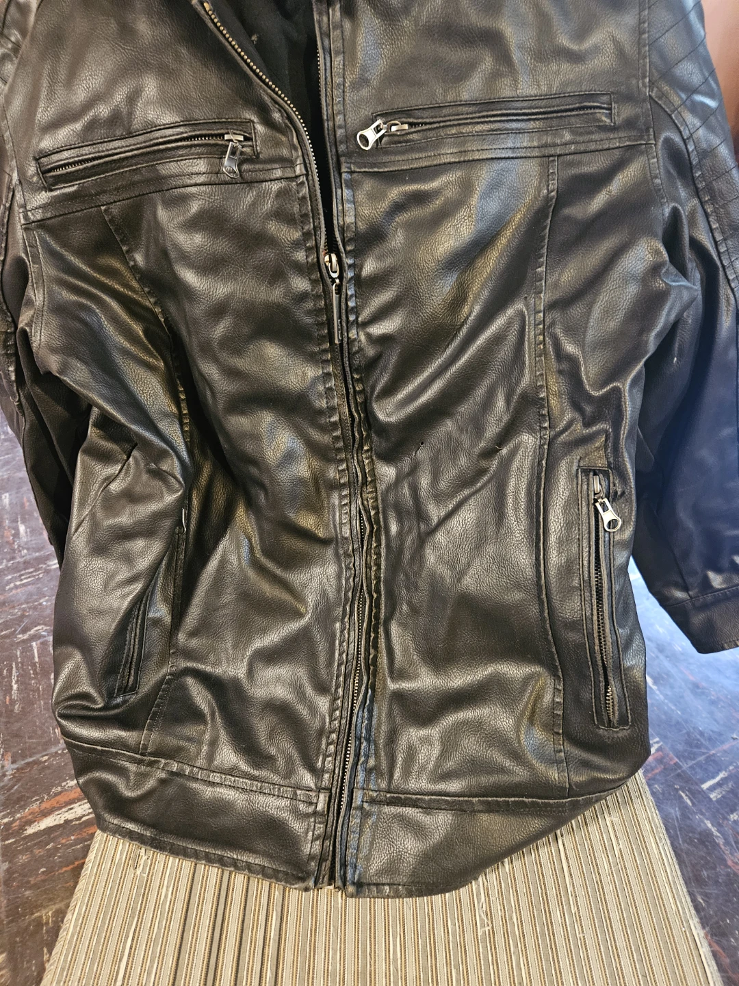 DH3 Faux Leather Moto Jacket L/G - photo 5