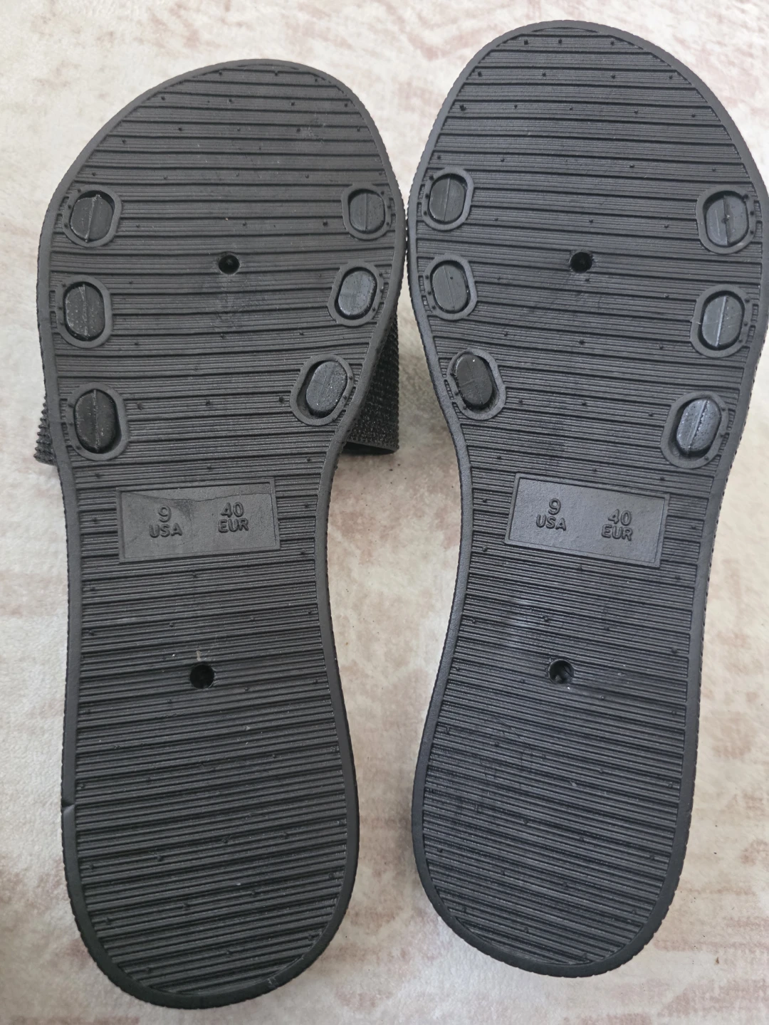 LOVE83 Black Sparkle Slide Sandals Size 9 (USA) / 40 (EUR) - photo 2