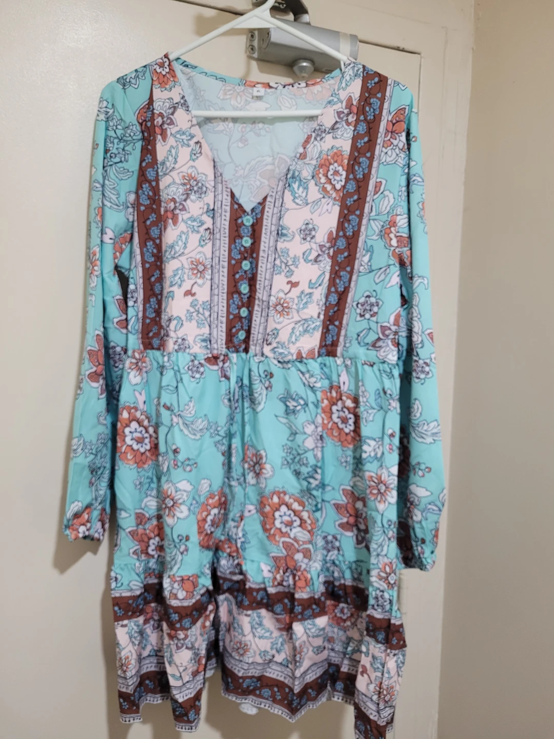 Boho Floral Print Dress