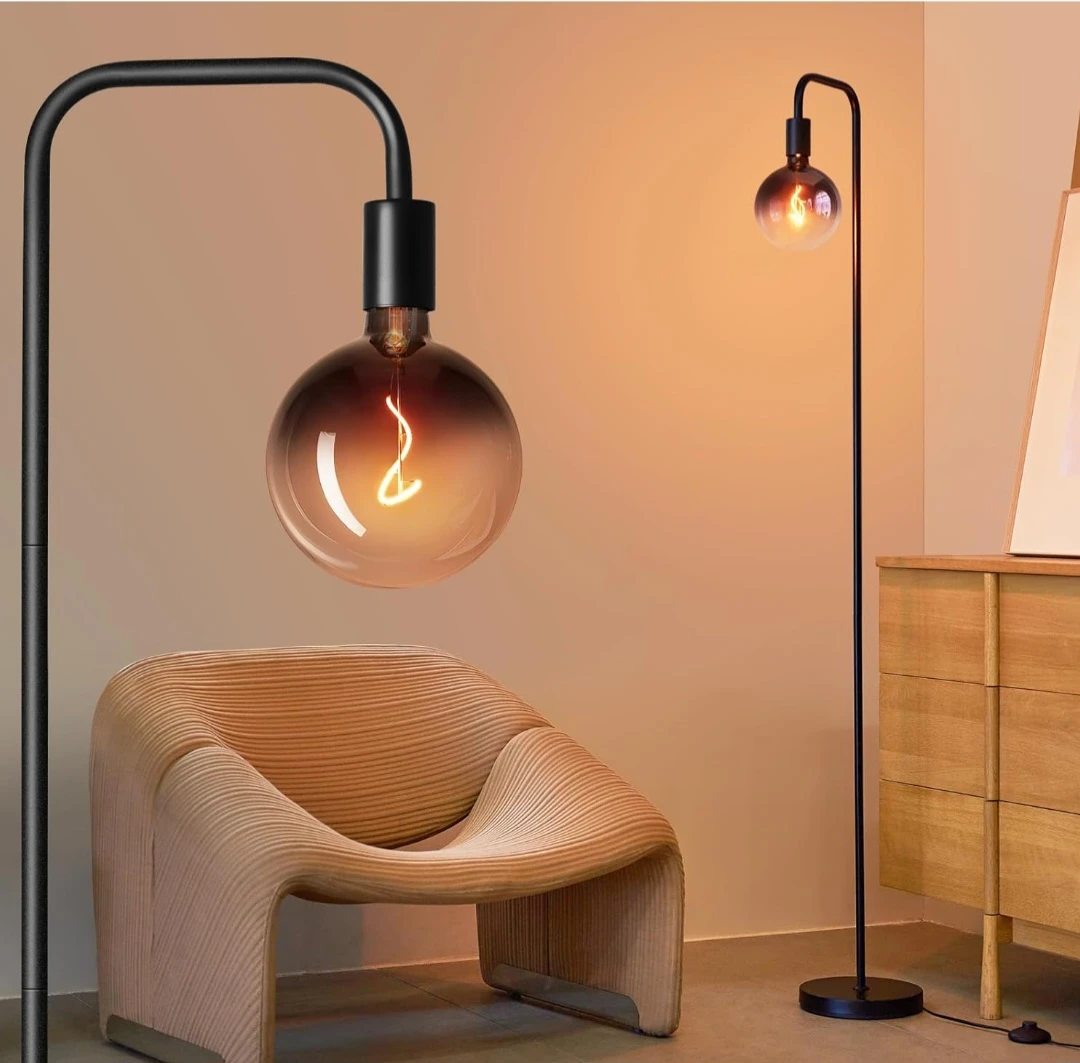 Modern Floor Lamp with Oversized G150 LED Bulb