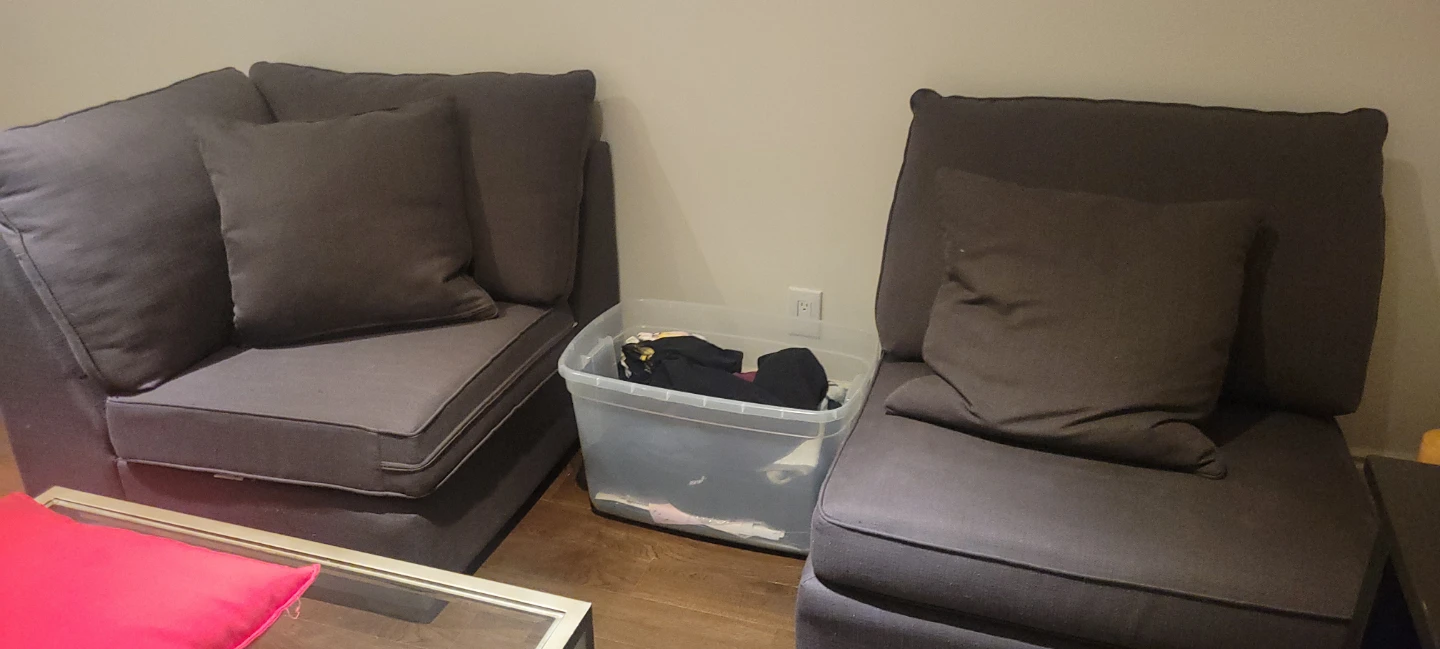 Grey Armchair with Cushion - photo 3