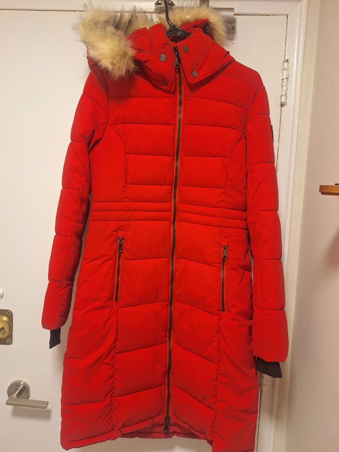 Pajar Red Puffer Winter Coat with Fur Hood - photo 2