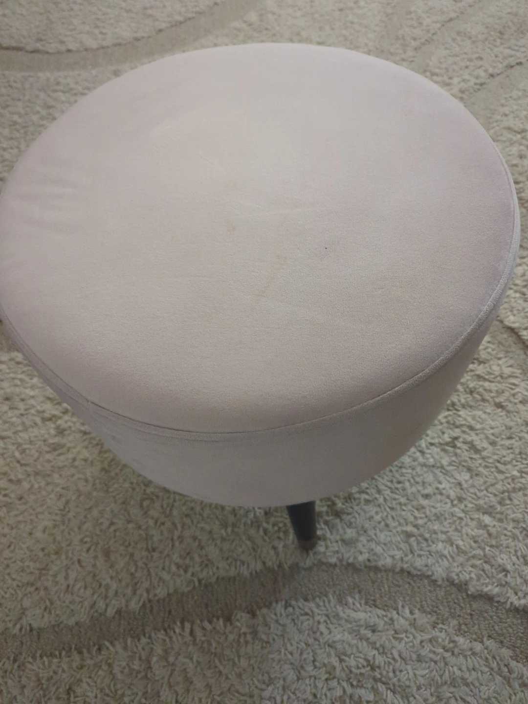 Pink Velvet Ottoman Footstool