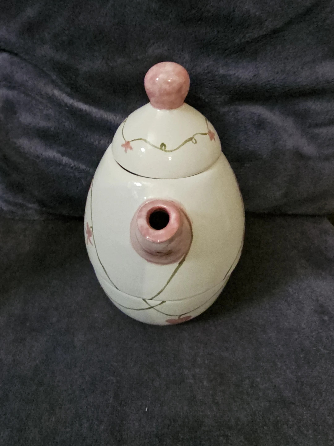 Ceramic Teapot with Pink Floral Design - photo 2