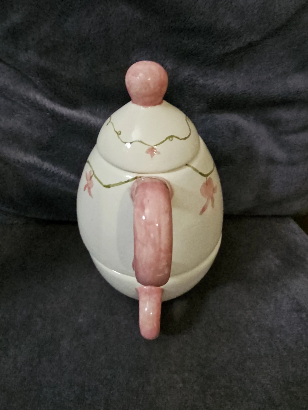 Ceramic Teapot with Pink Floral Design - photo 3