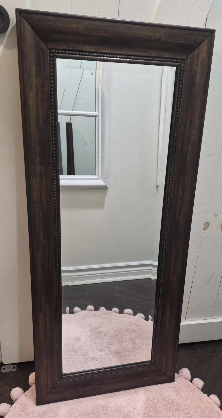 Dark Brown Framed Full Length Mirror
