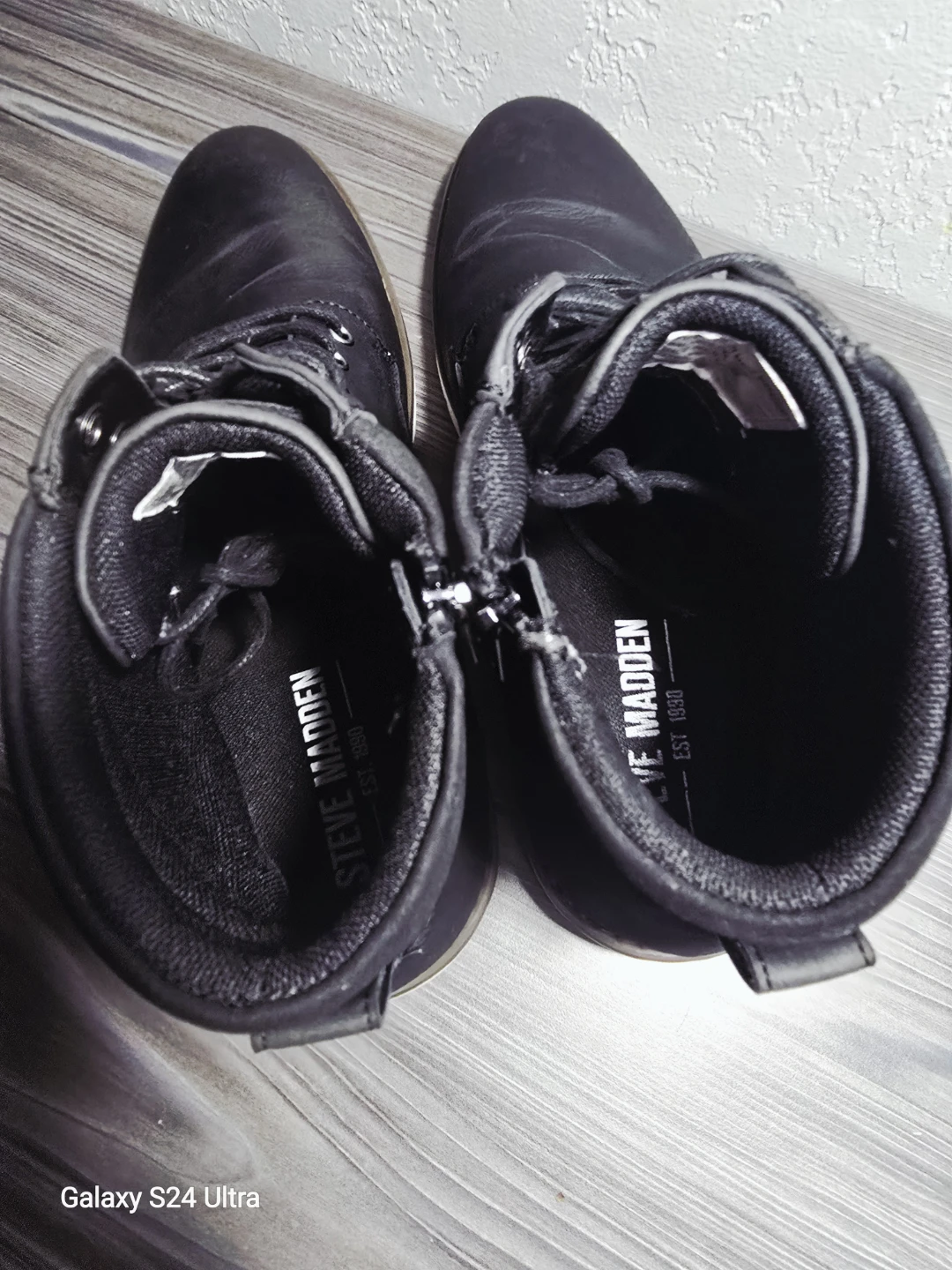 Steve Madden Black Lace-Up Boots - photo 3