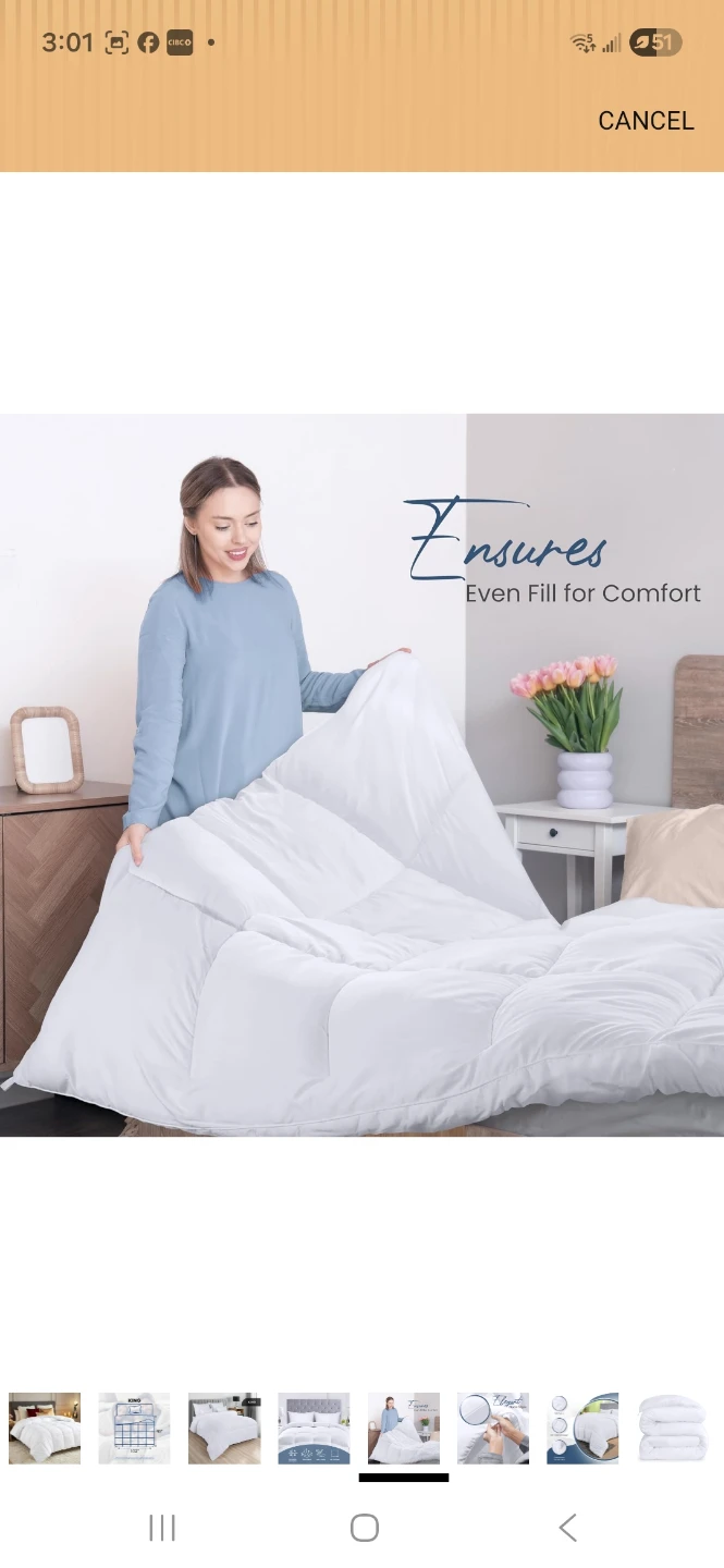 King Size White Comforter - photo 3