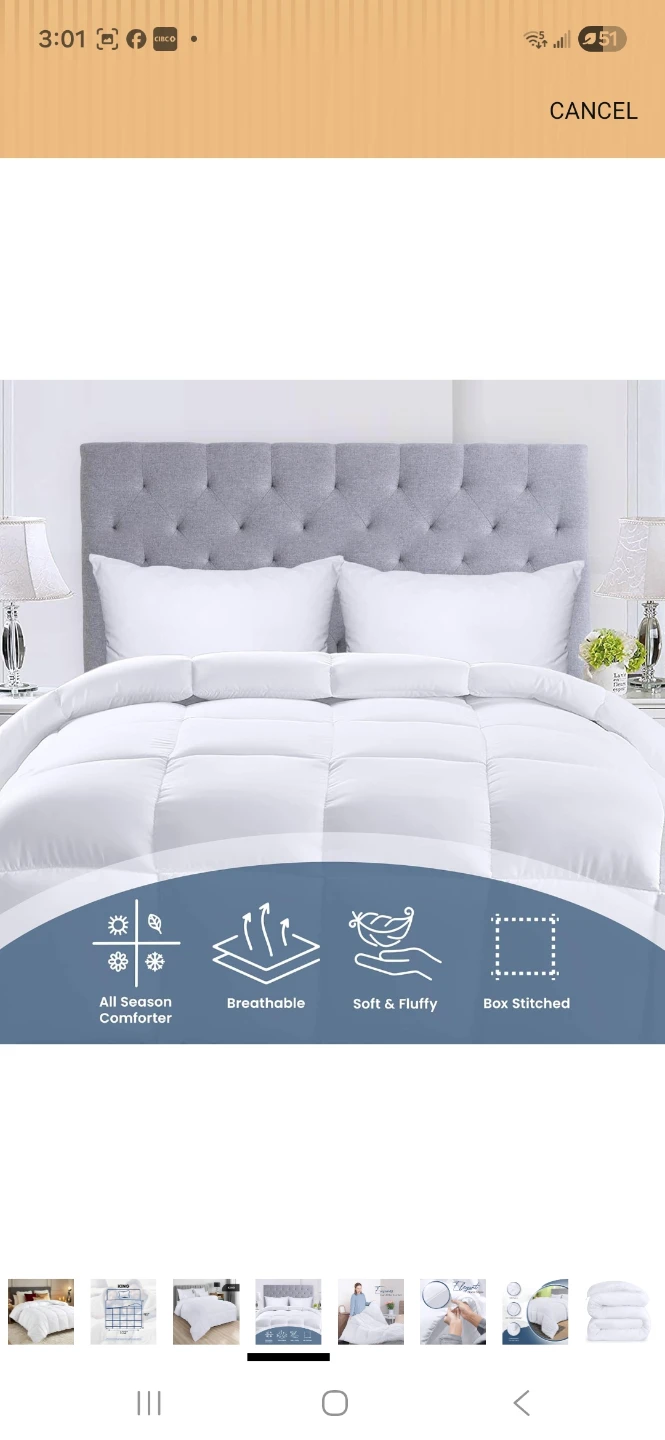 King Size White Comforter - photo 4