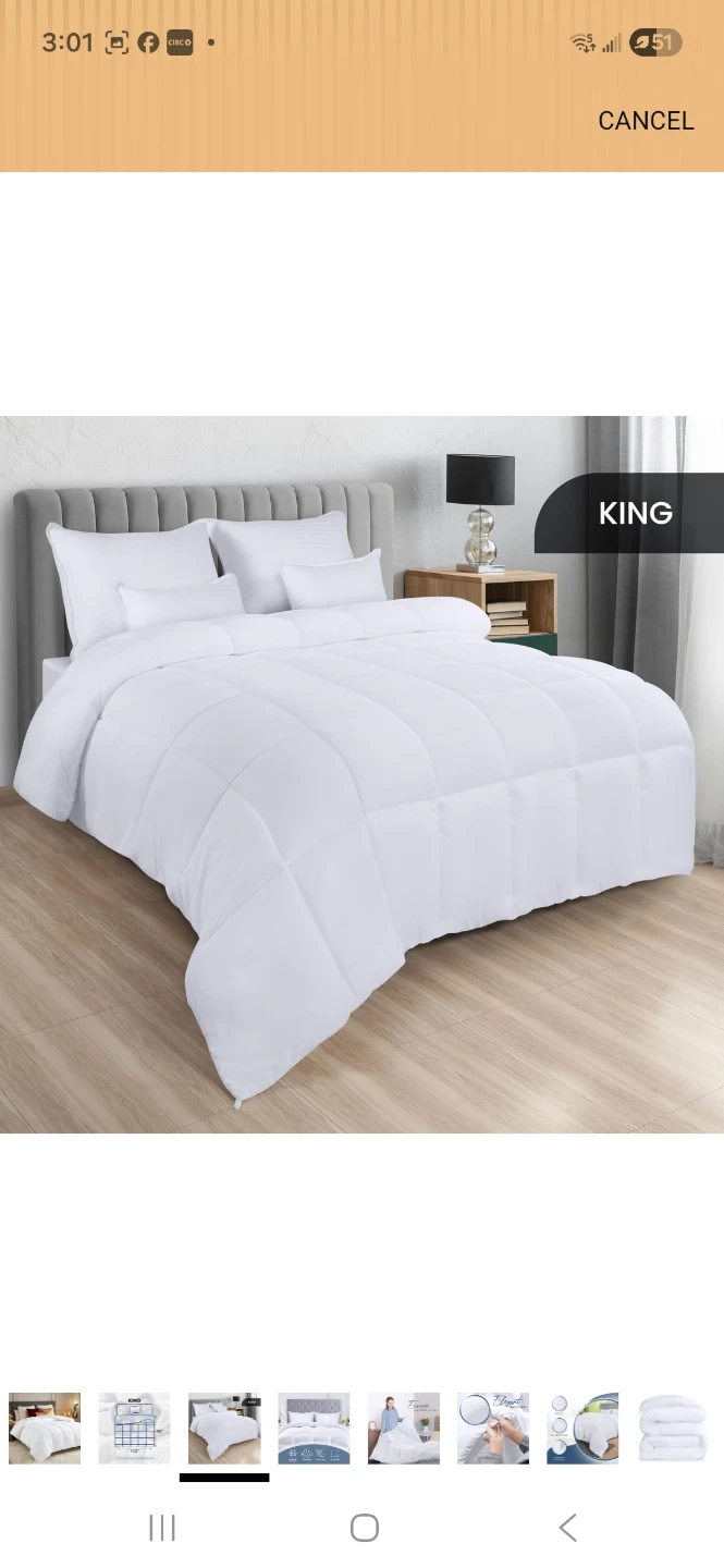 King Size White Comforter - photo 5