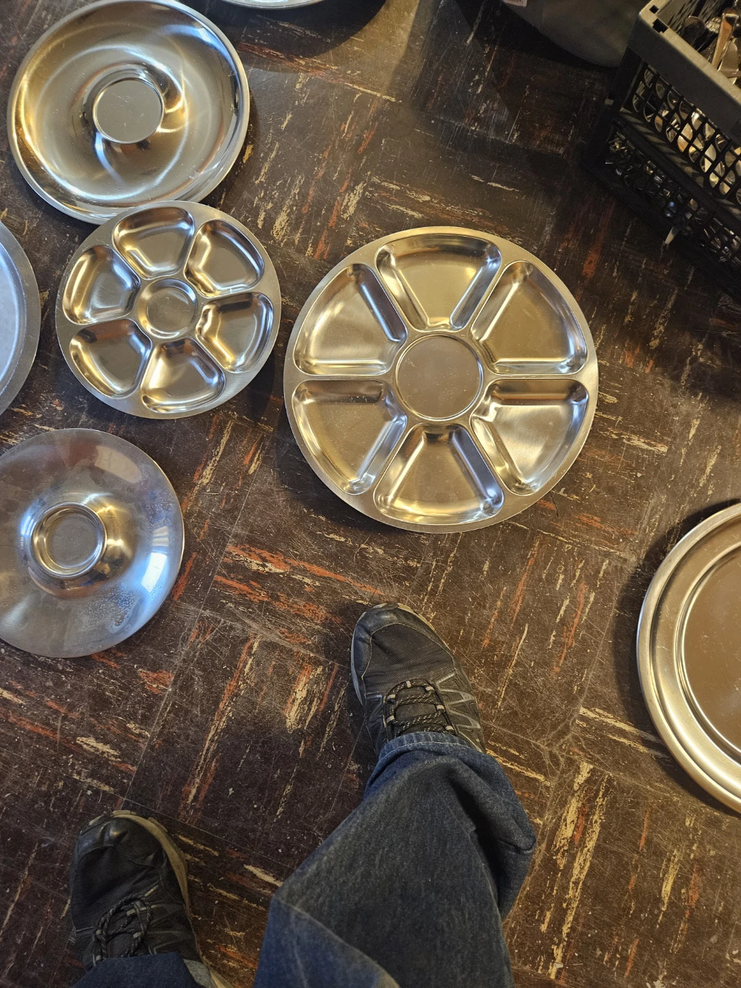 Set of 5 Stainless Steel Serving Trays - photo 2