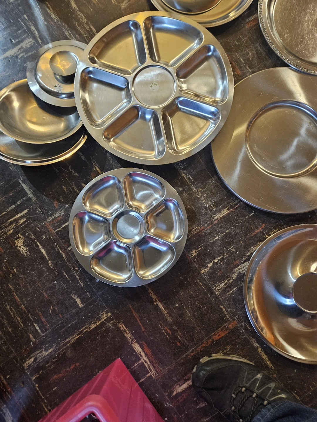 Set of 5 Stainless Steel Serving Trays - photo 4