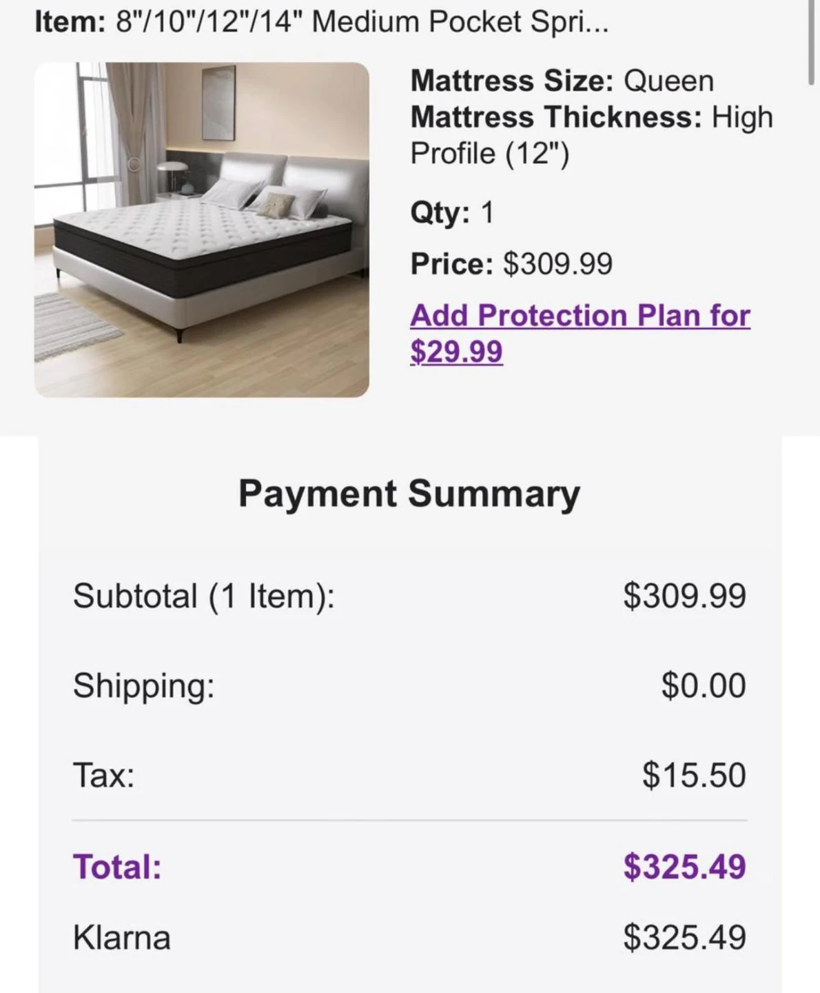 Queen Medium Pocket Spring Mattress - High Profile (12")