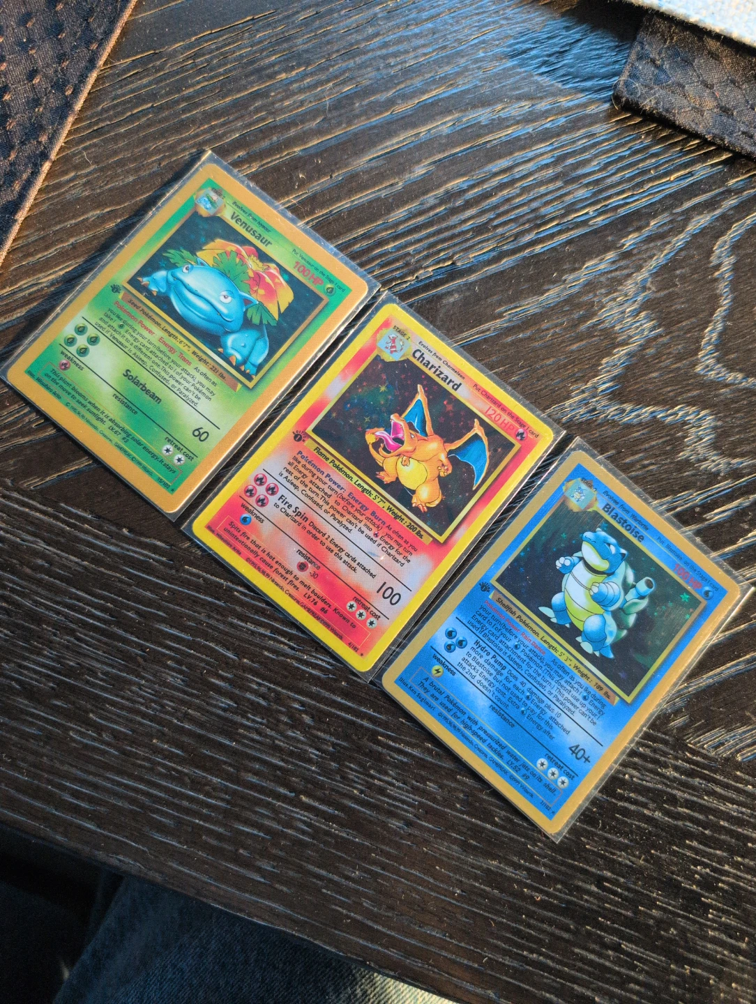 Pokemon Trading Cards - Venusaur, Charizard, Blastoise