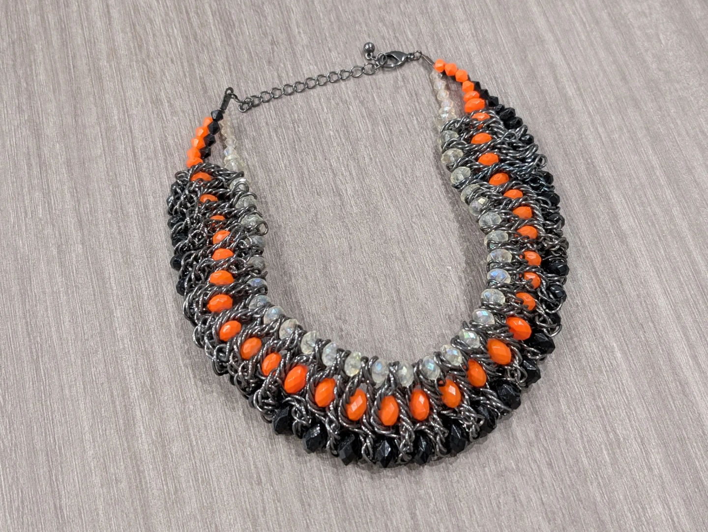 Like New: Statement Bib Multicolour Beaded Necklace