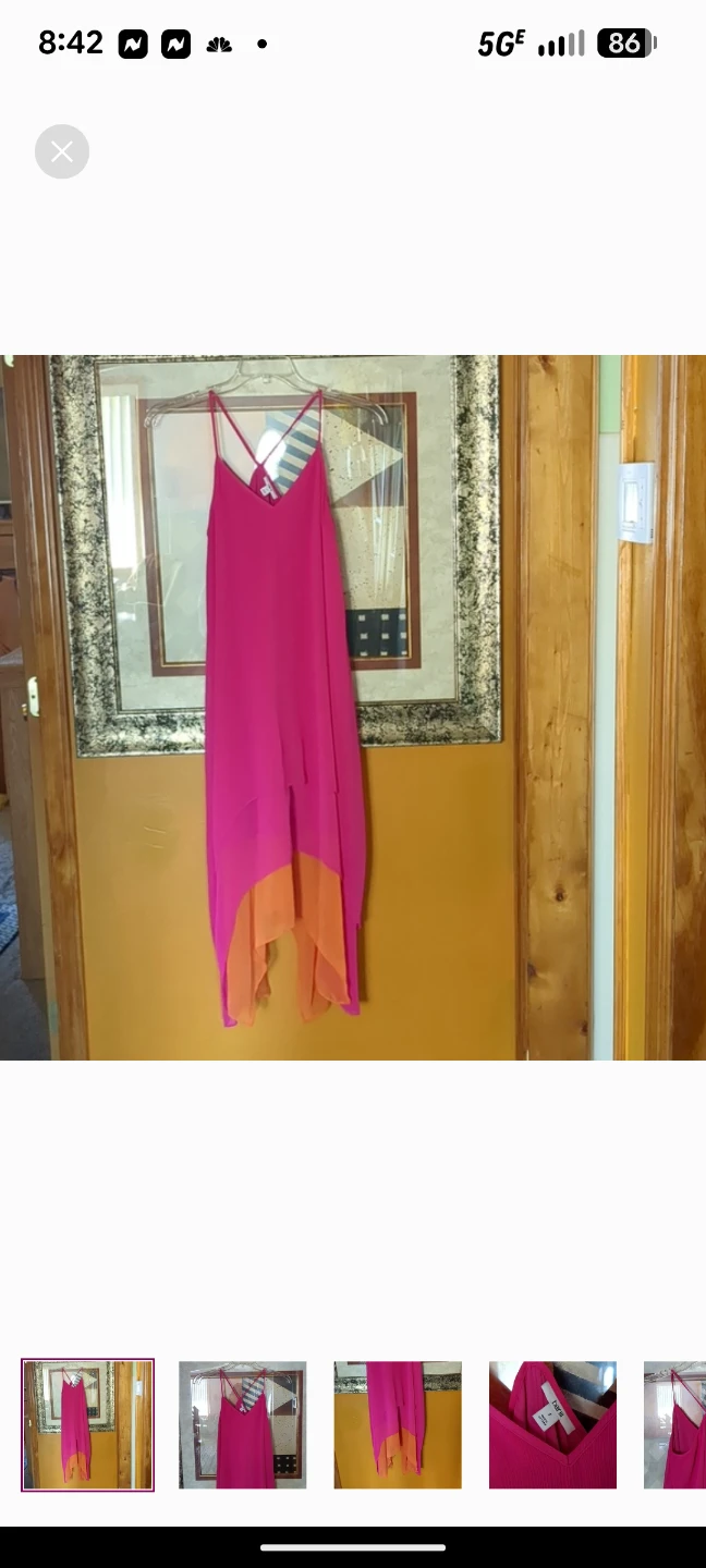 BAR III FUSCHIA/ORANGE DRESS