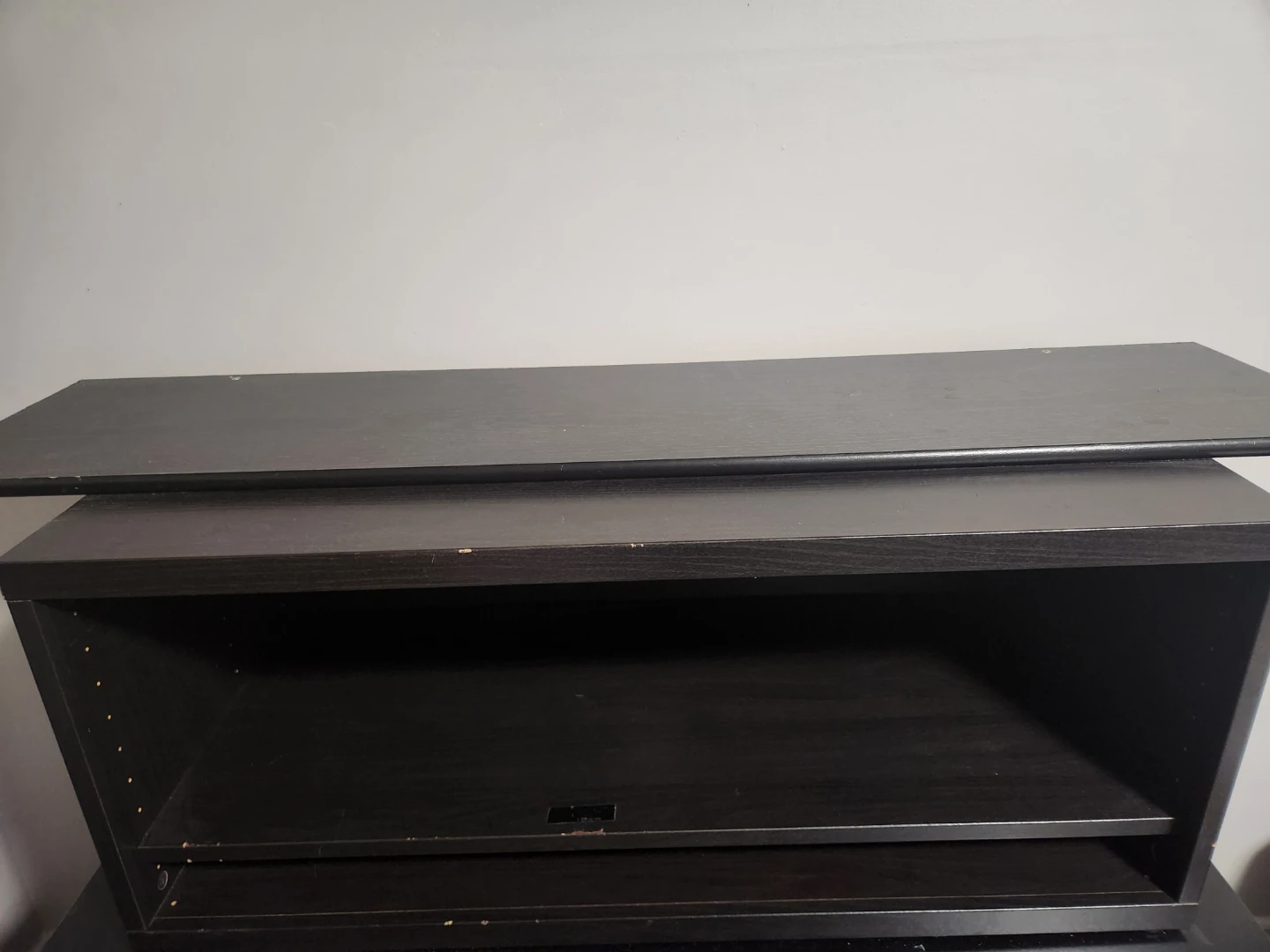 Dark Wood Media Console/Shelf Unit