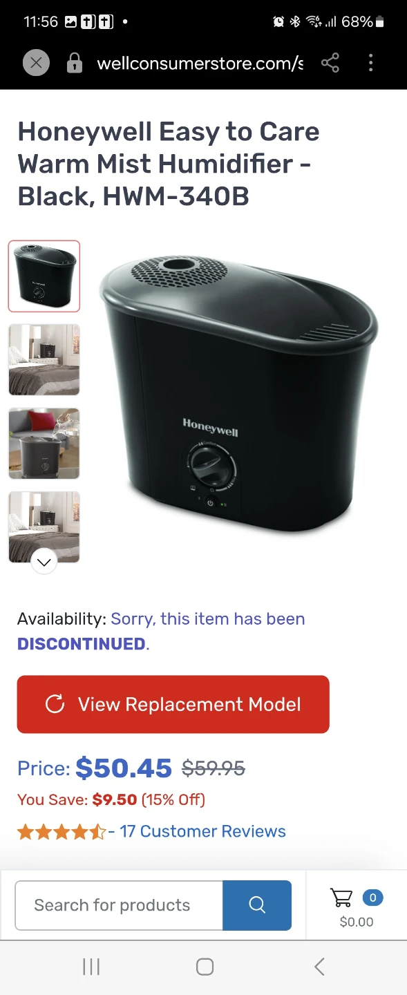 Honeywell Easy to Care Warm Mist Humidifier HWM-340B - photo 3