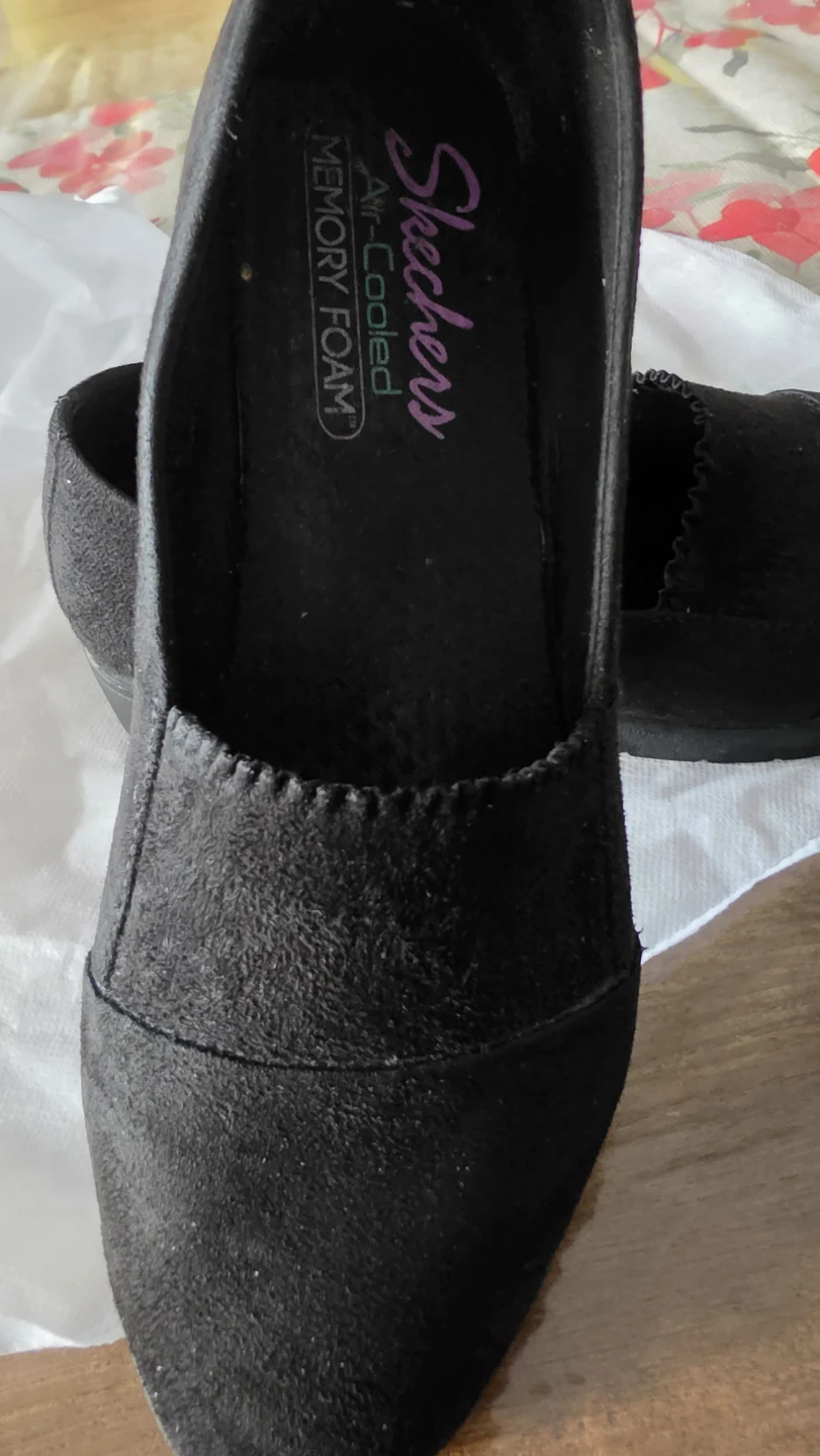 Skechers Women's Black Air-Cooled Memory Foam Slip-On Shoes