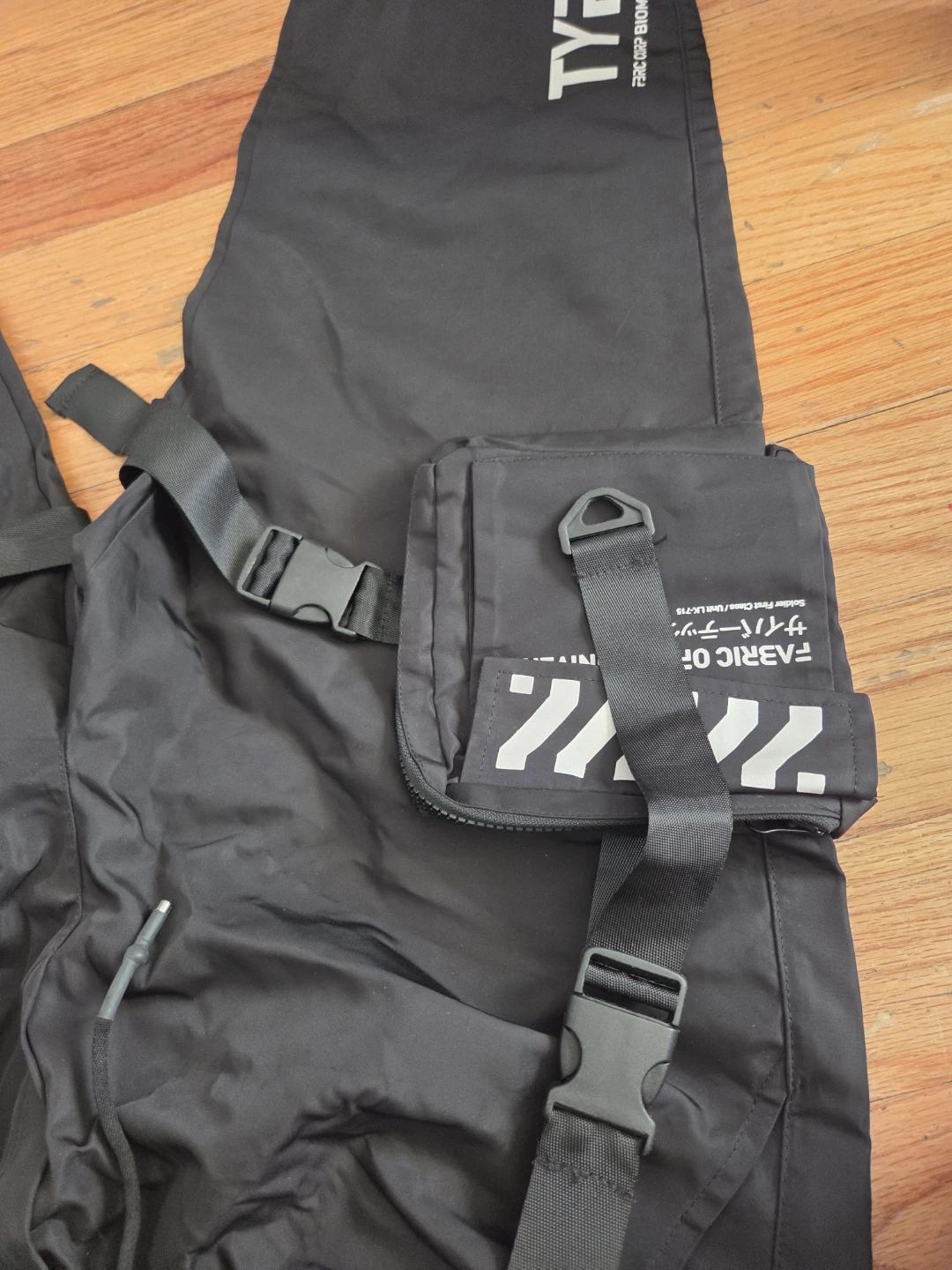 Black Cargo Pants with Straps - Size XL - photo 3