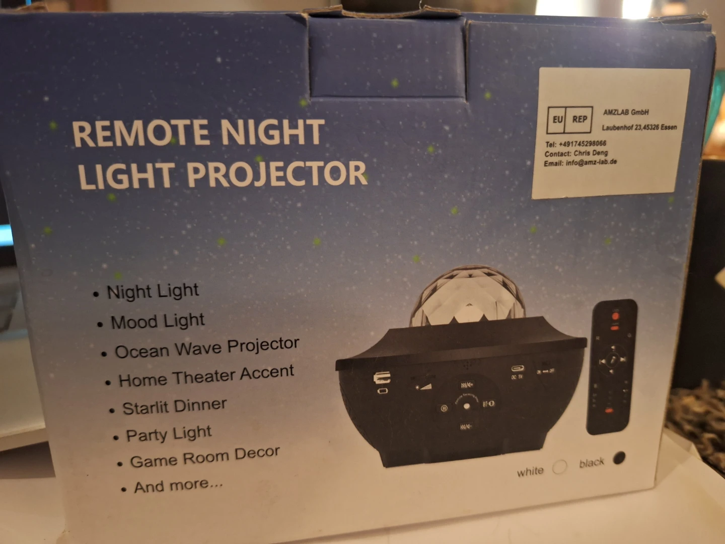 NEW Remote Night Light Projector