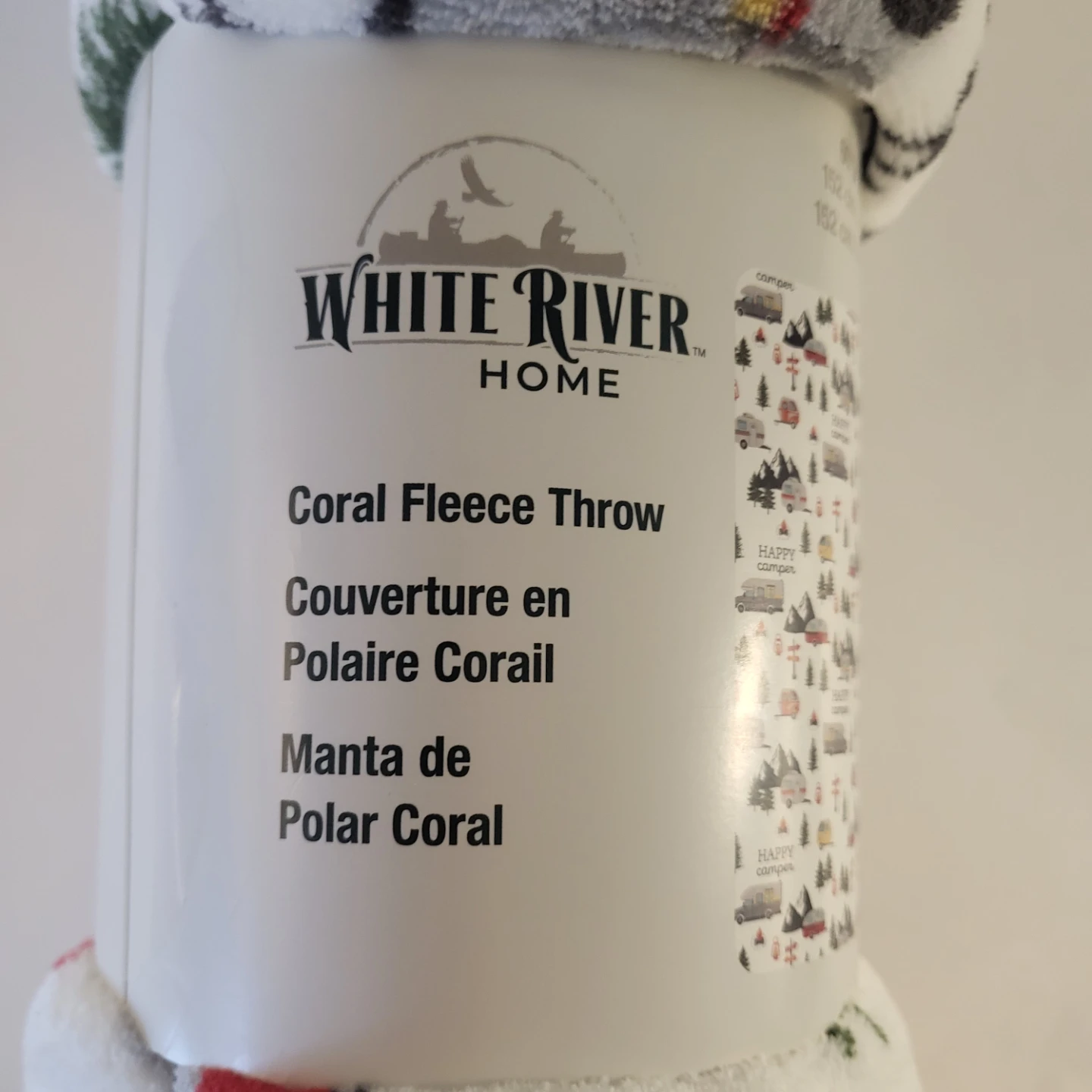 White River Camping Theme Throw Blanket - New - South Ajax - photo 3