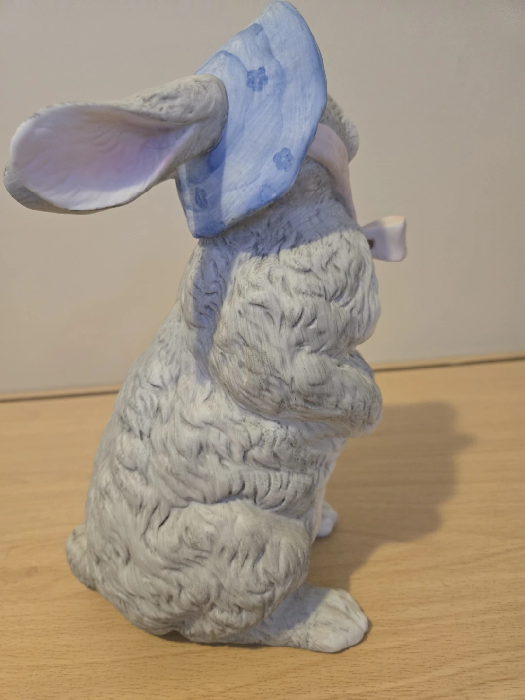 Ceramic Bunny Figurine with Blue Hat - photo 3