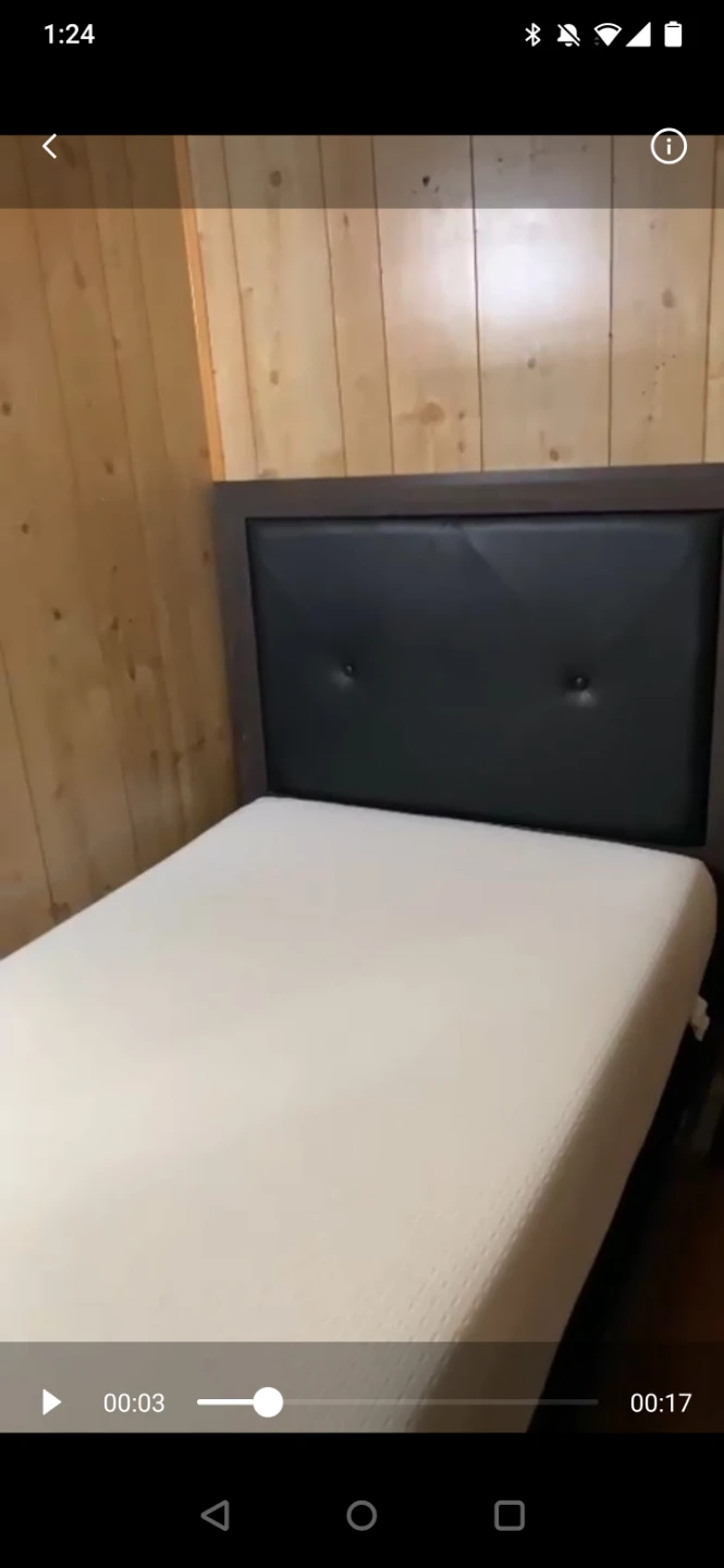 Tufted Headboard Bed Frame with Mattress