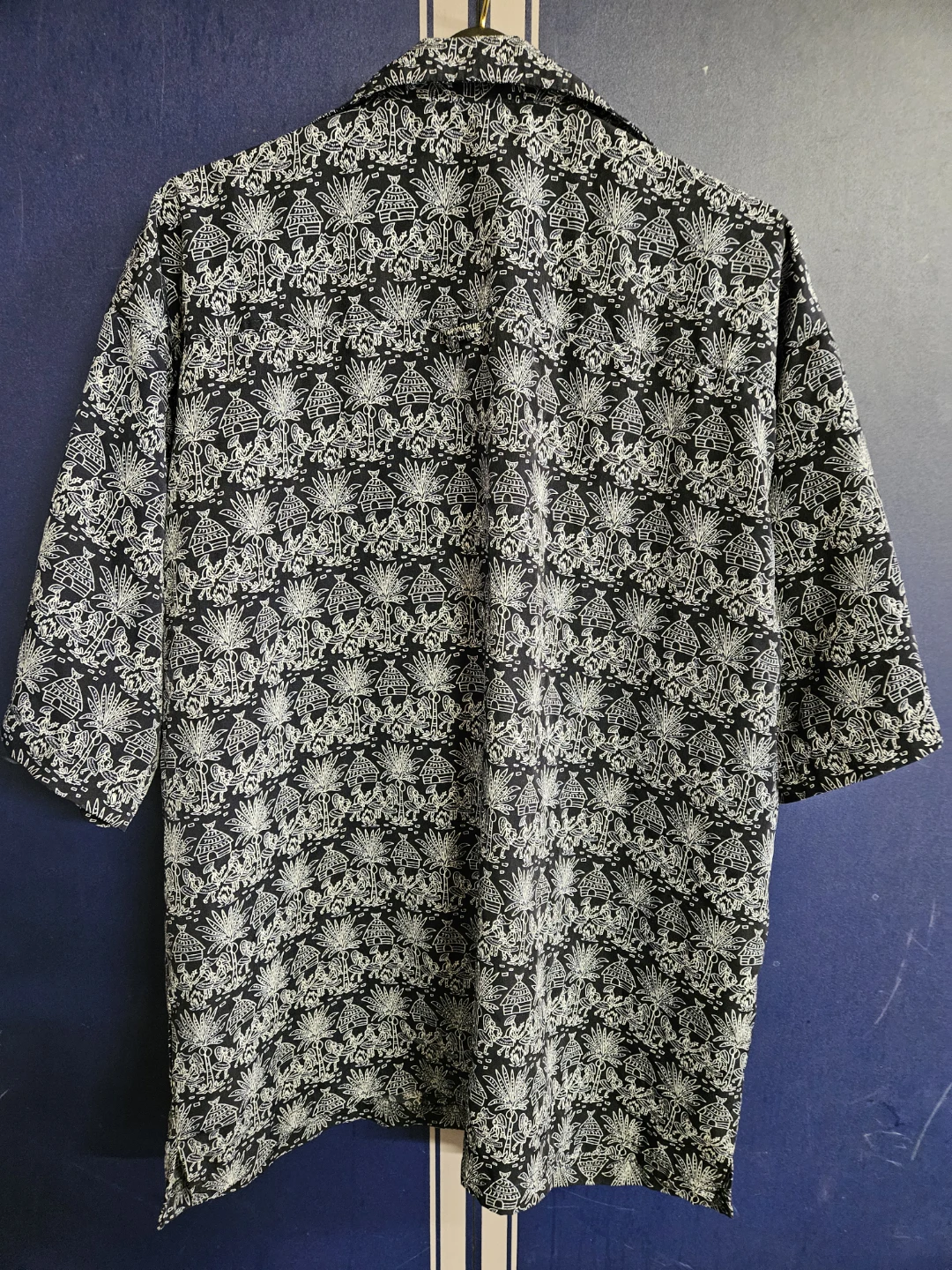 STARDOM HIGHFLYER Men's 3XL Black & White Tropical Print Shirt - photo 4