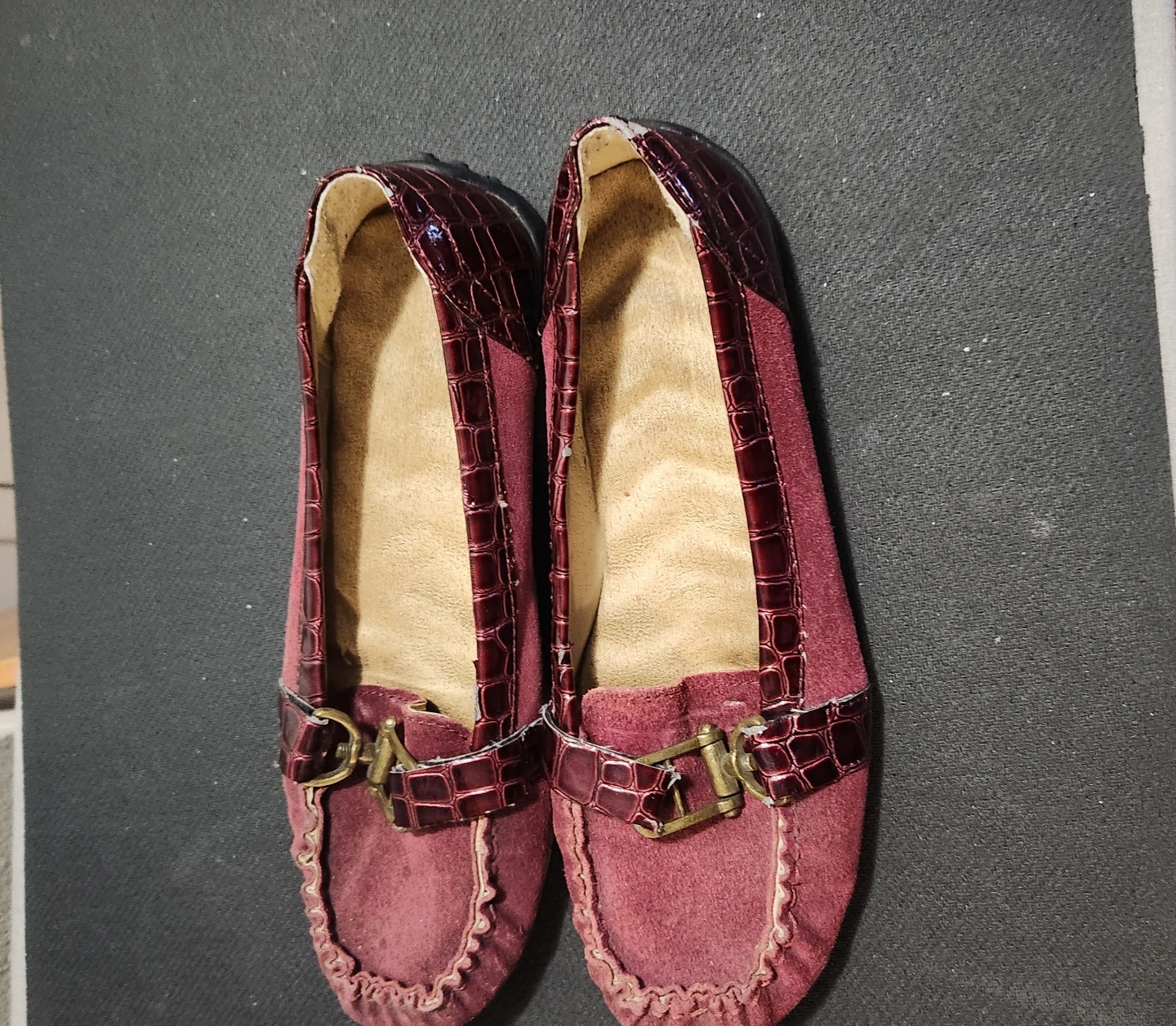 Women's Burgundy Loafers - photo 2