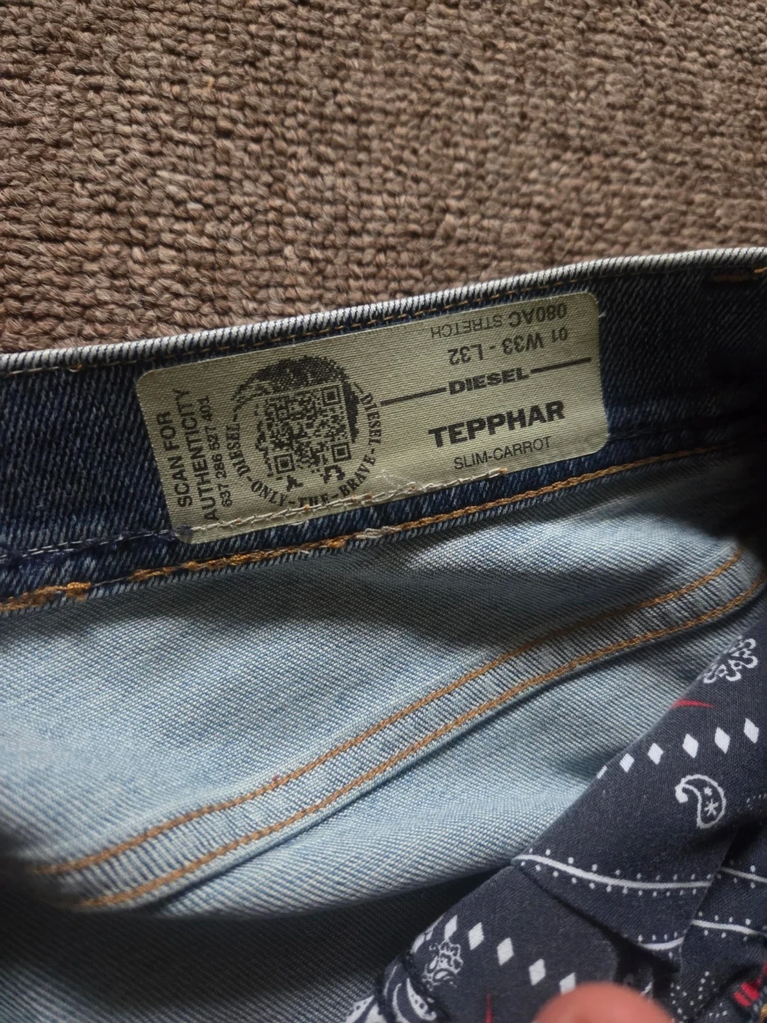 Diesel Tepphar Slim-Carrot Jeans W33 L32 - photo 3