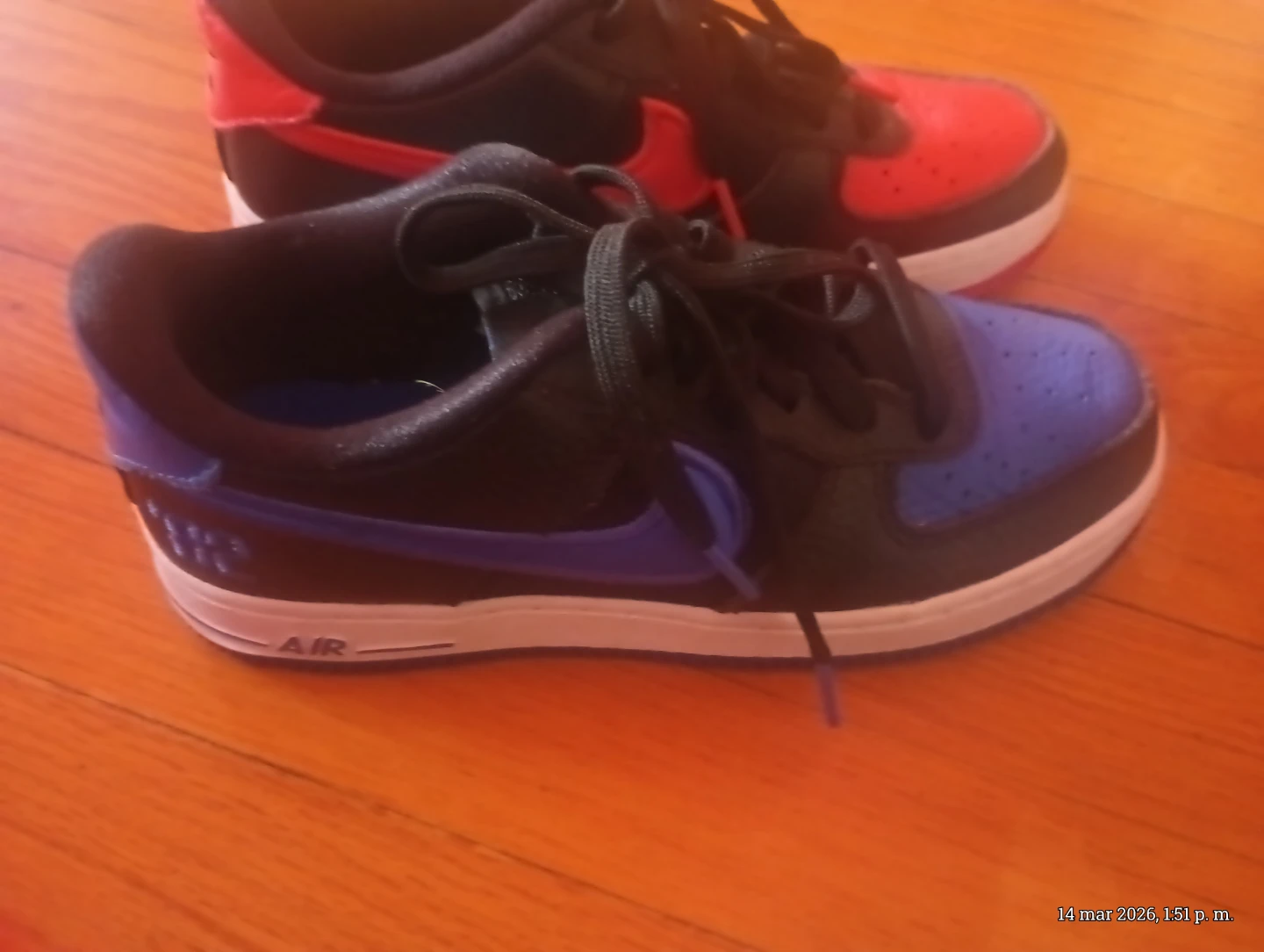 Nike Air Force 1 Low - Black, Red, and Blue - photo 3