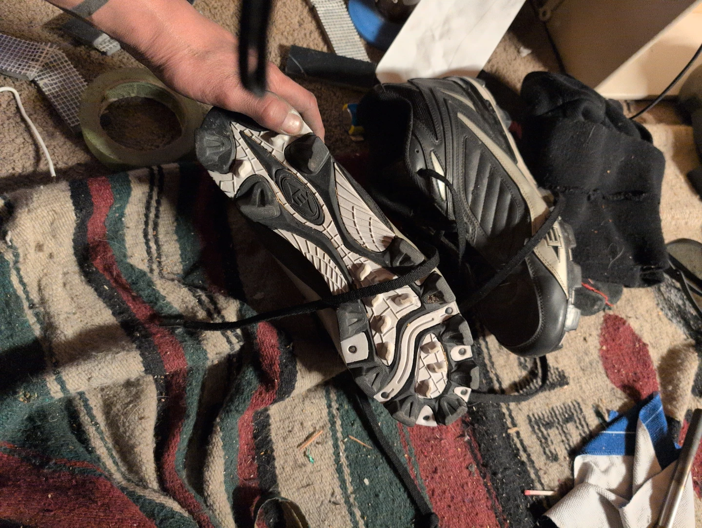 Men's Black Baseball Cleats - photo 4