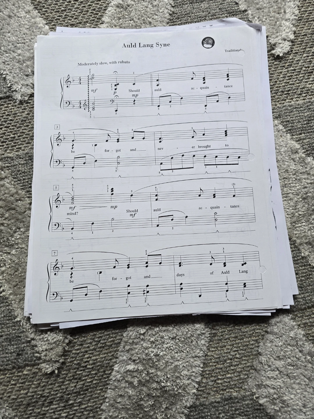 🥕Auld Lang Syne and more Piano Sheets Music a