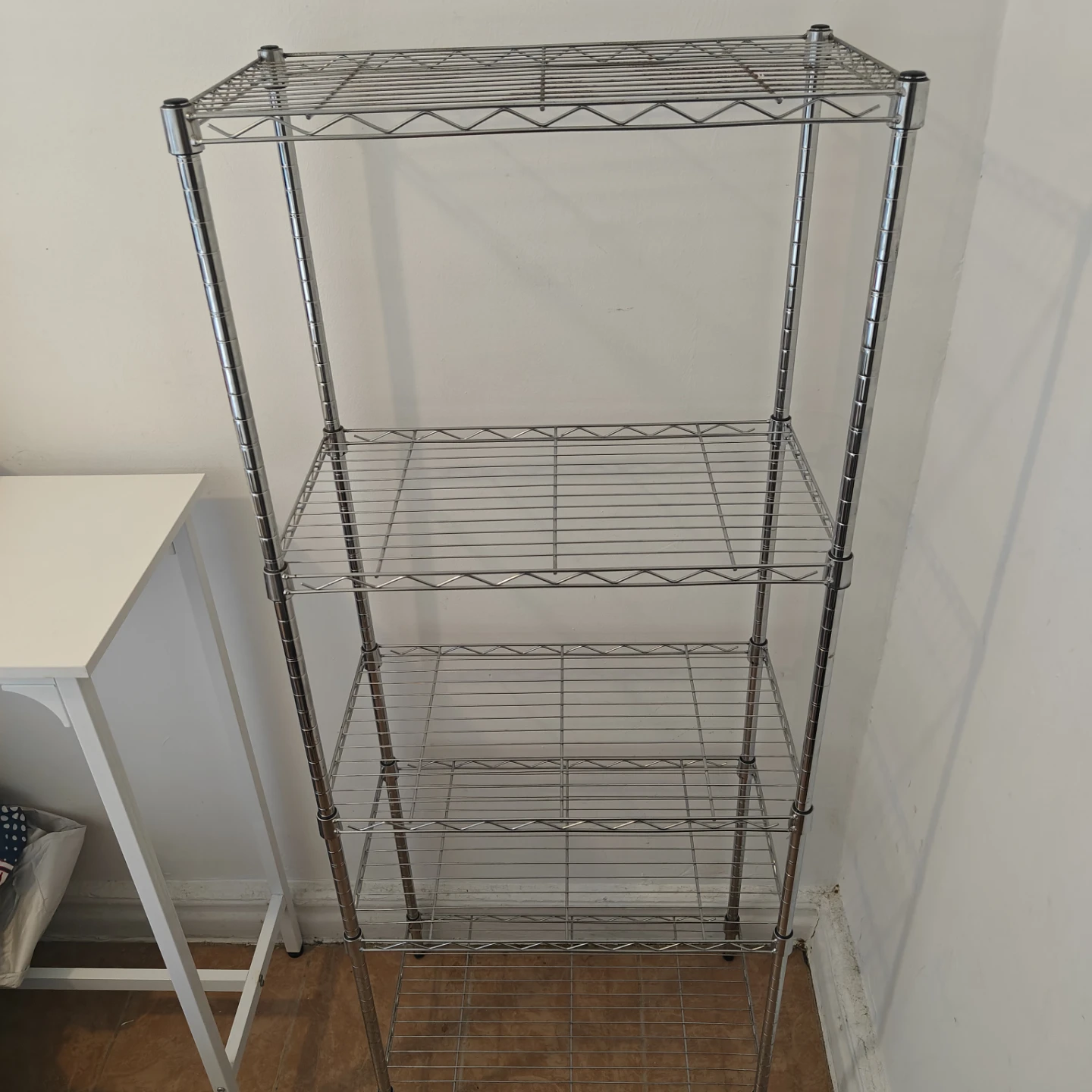 5-Tier Chrome Wire Shelving Rack - photo 2