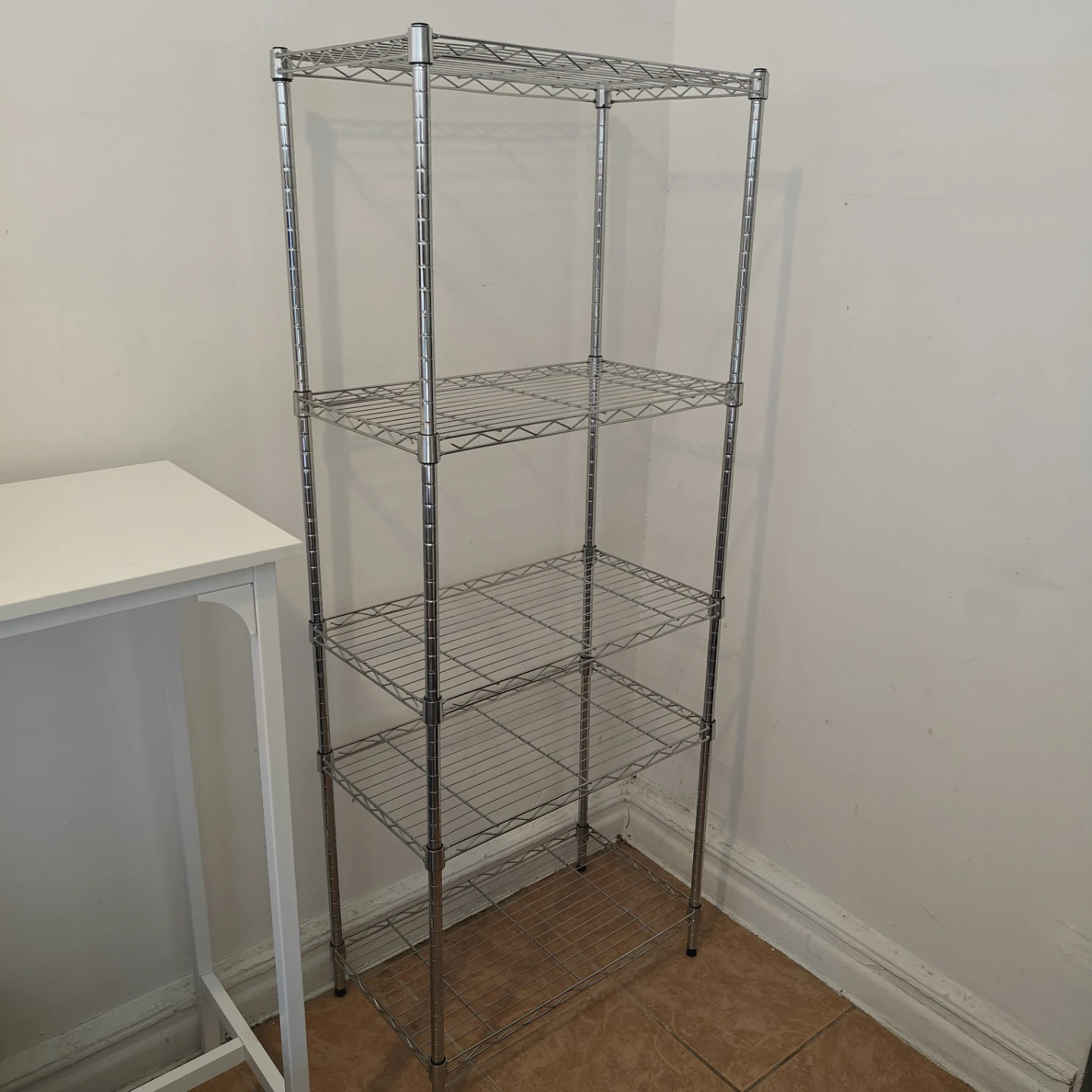 5-Tier Chrome Wire Shelving Rack - photo 3