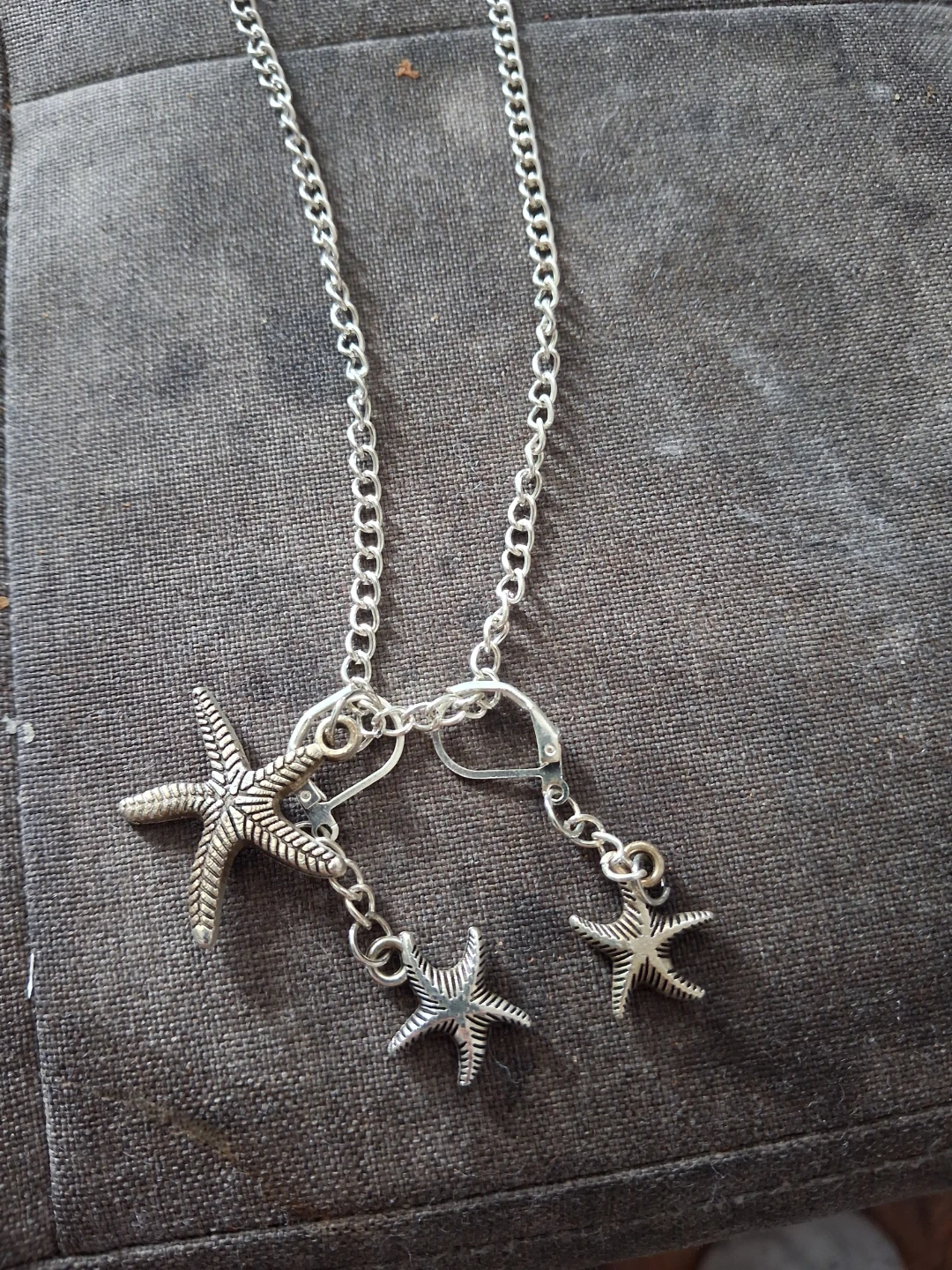 Silver Charm Necklace with earrings - photo 3