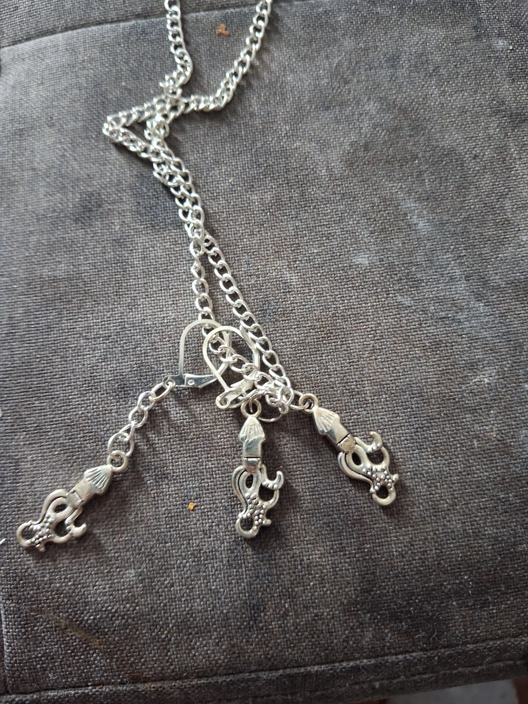 Silver Charm Necklace with earrings - photo 4