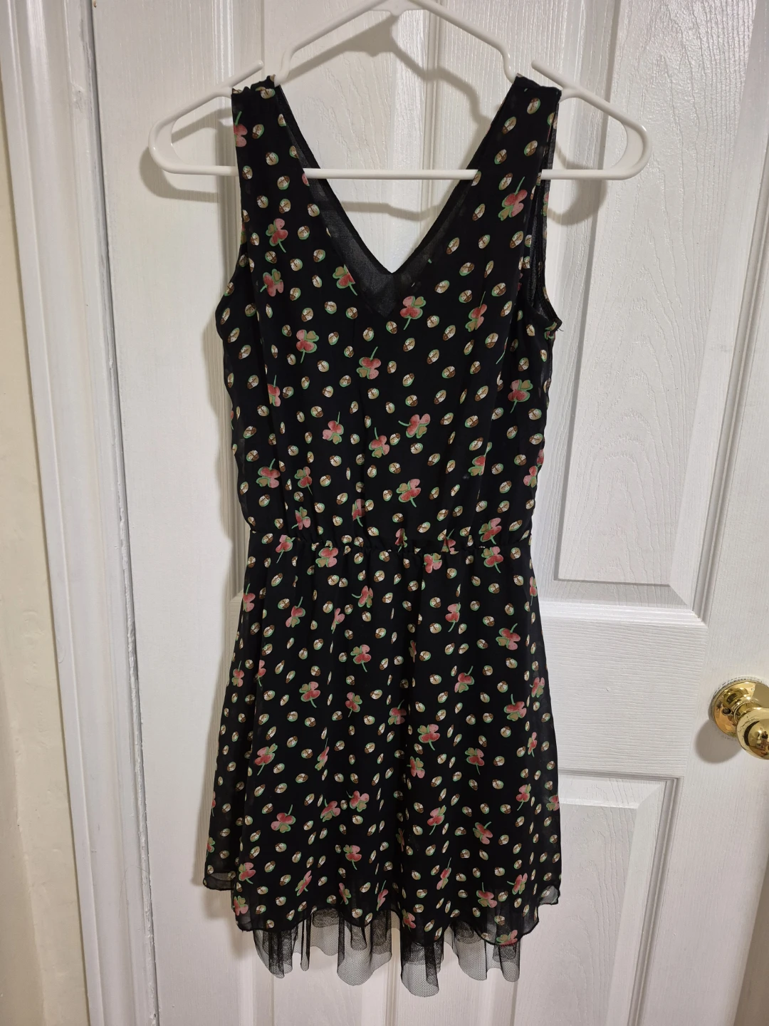 Black V-neck dress - photo 2