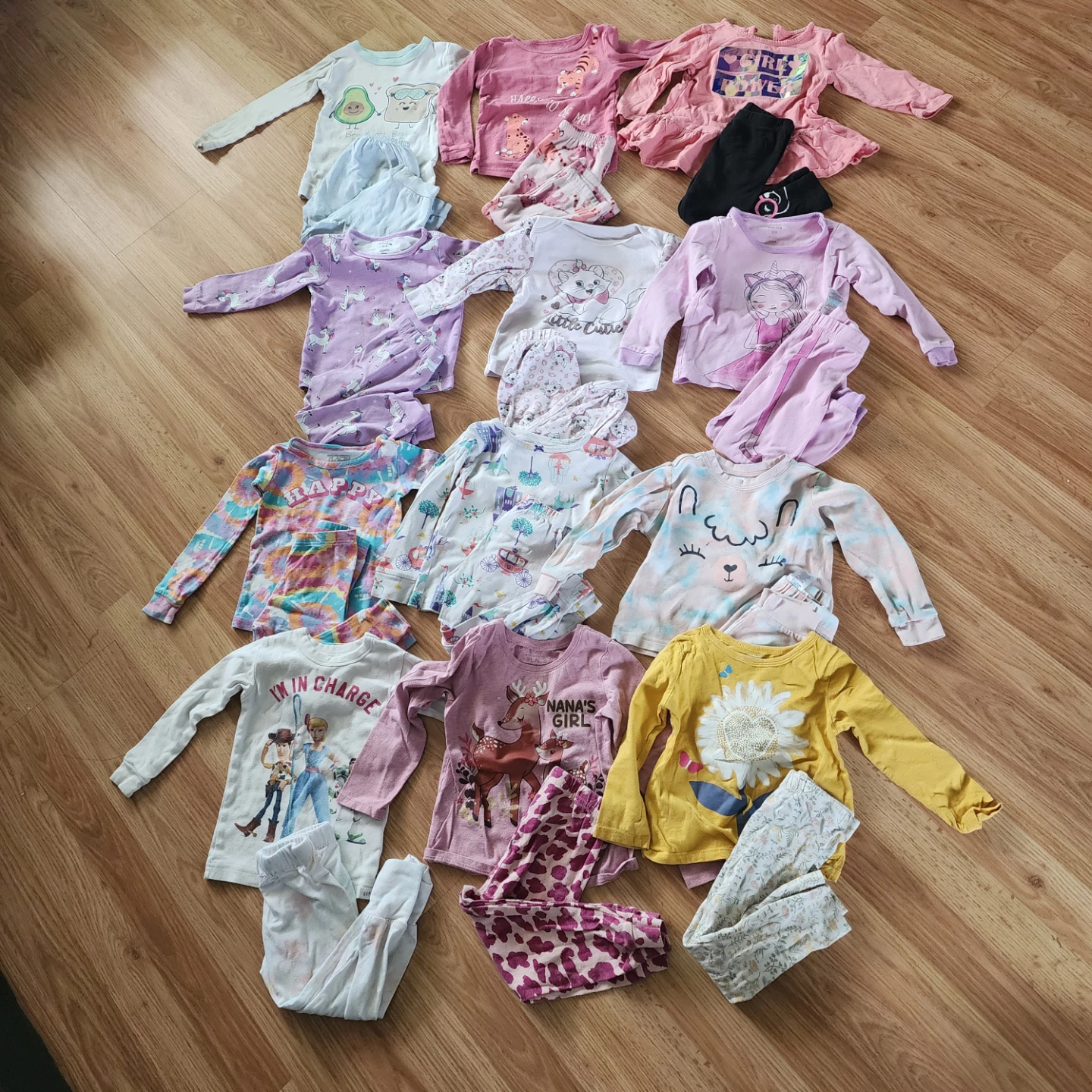 2T Toddler girls Long Sleeve Tops & Pajama Sets