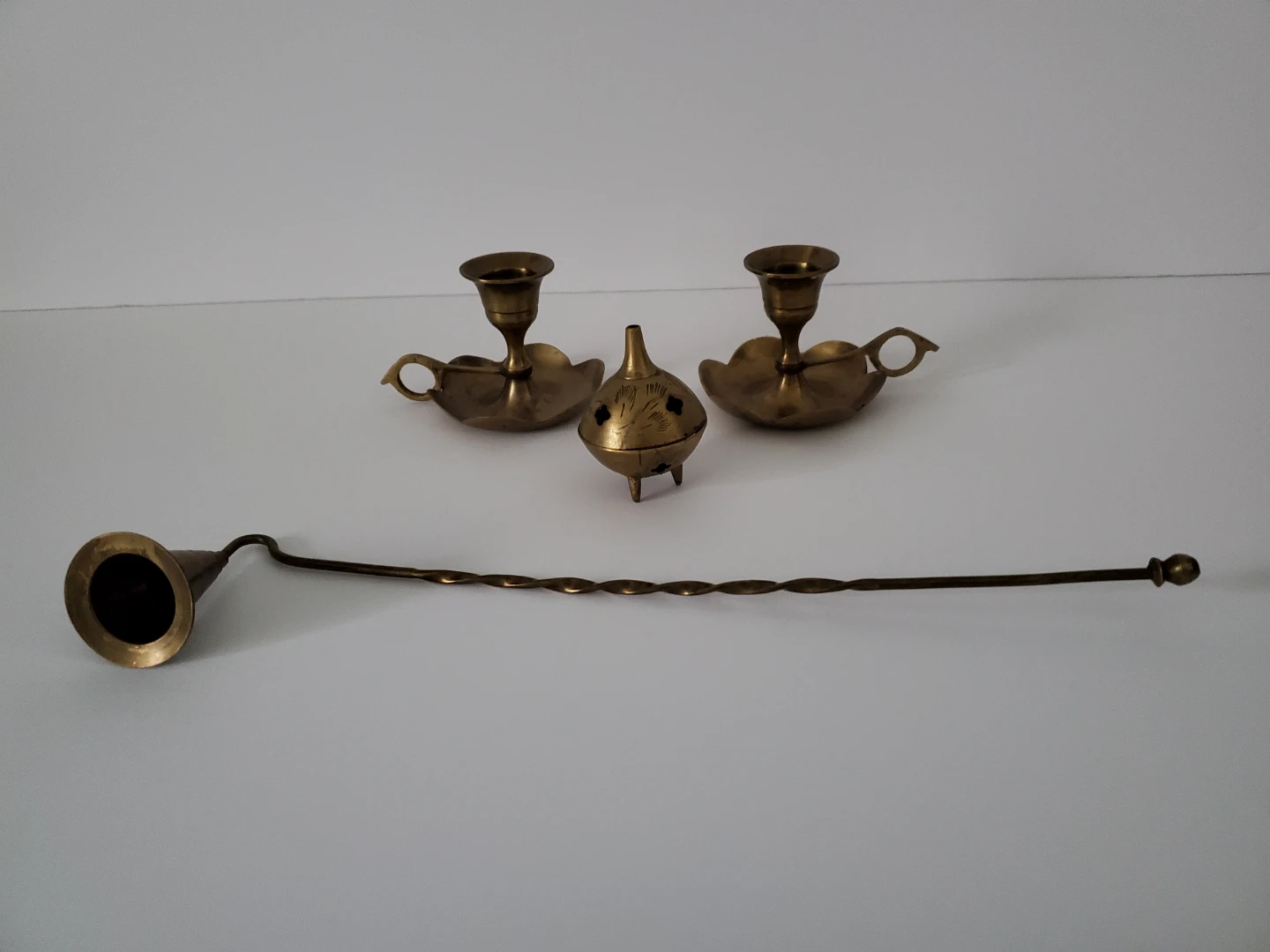 Candlestick Holders, Incense Burner & Candle Snuffer Set - photo 2