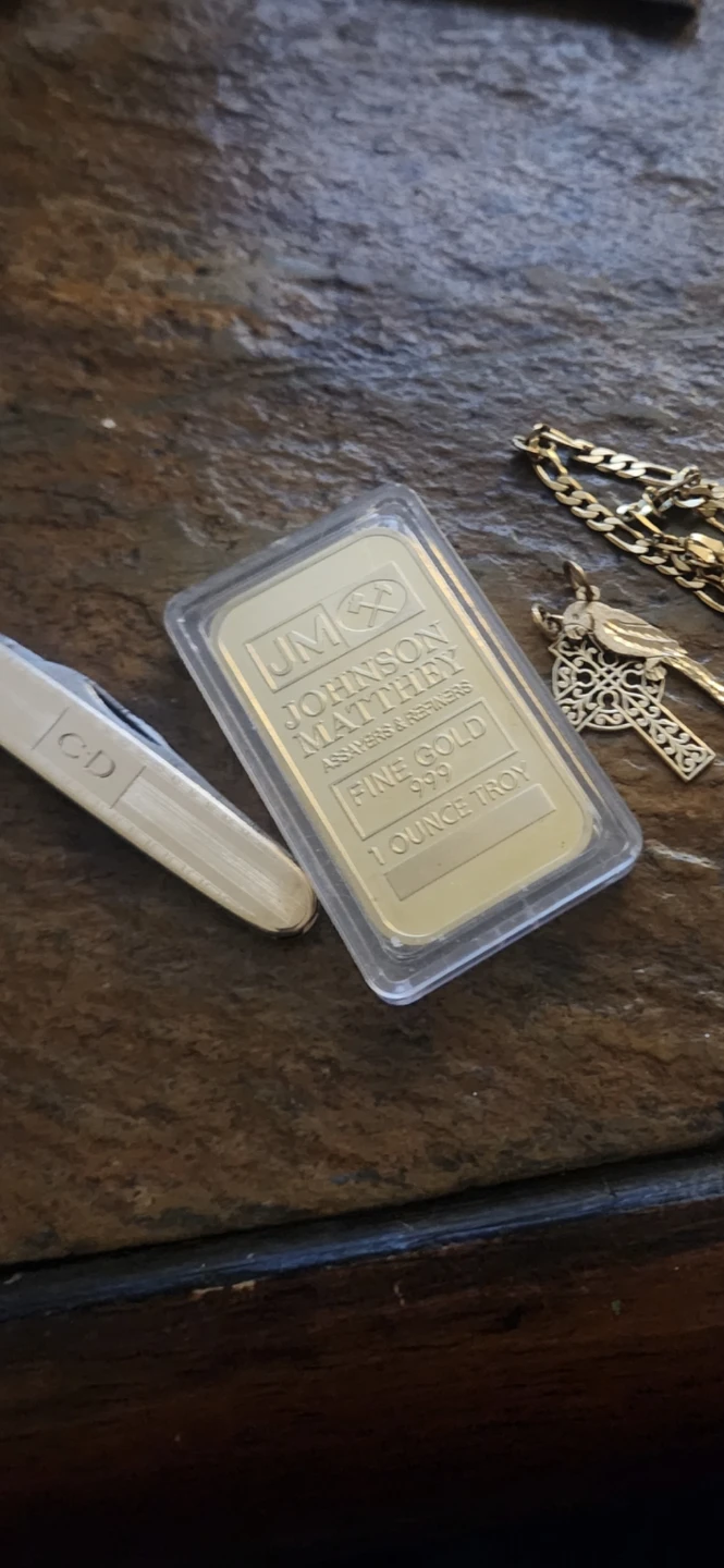 Johnson Matthey 1 oz Fine Gold Bar