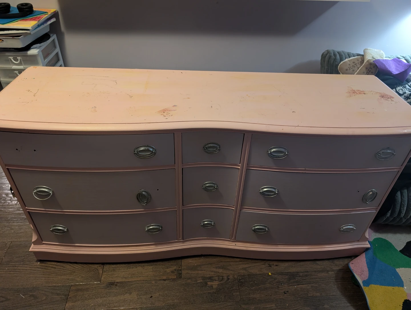 Pink 9-Drawer Dresser - photo 4