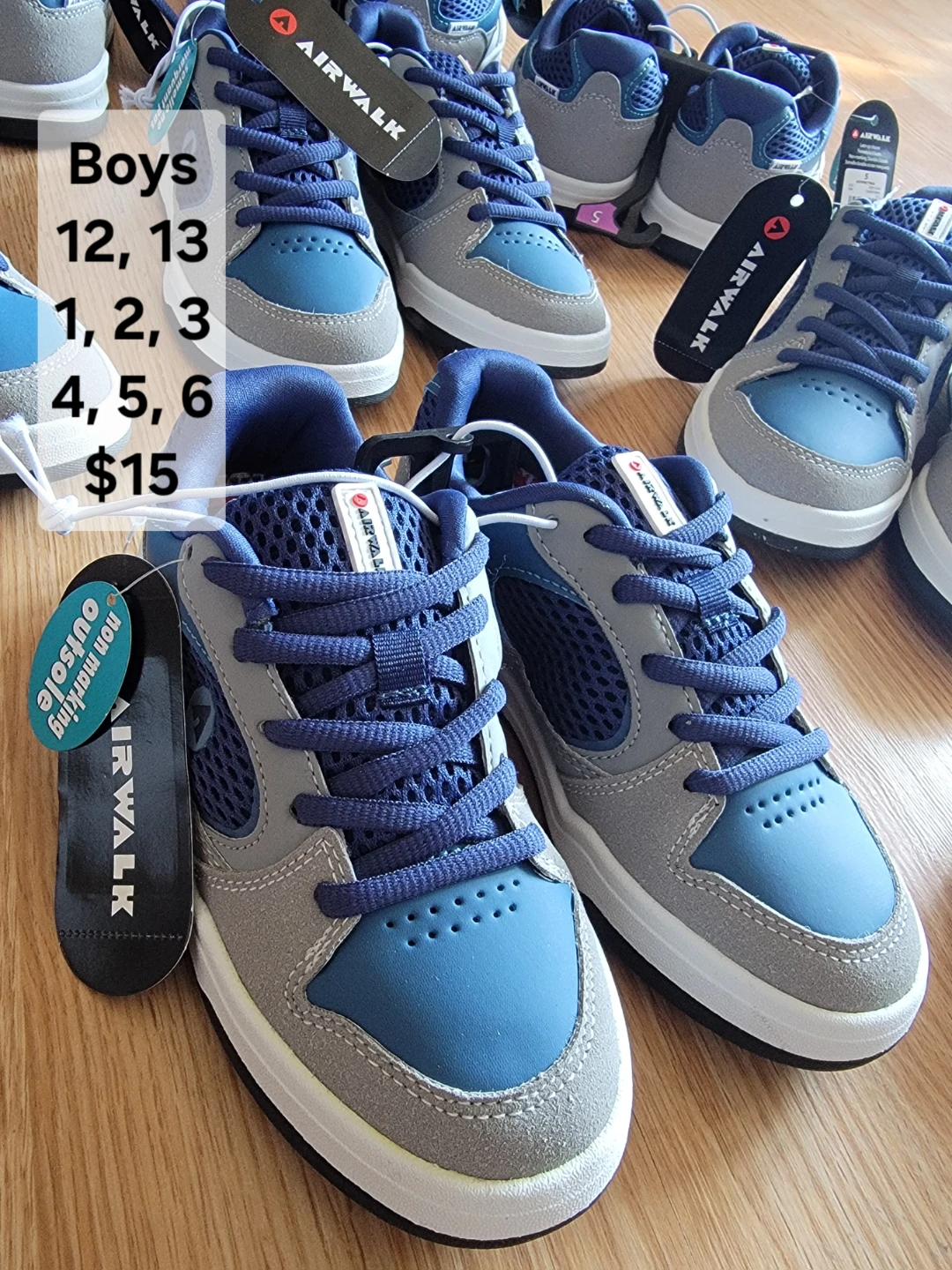 Airwalk Boys' Shoes - Blue/Grey brand new with original tags