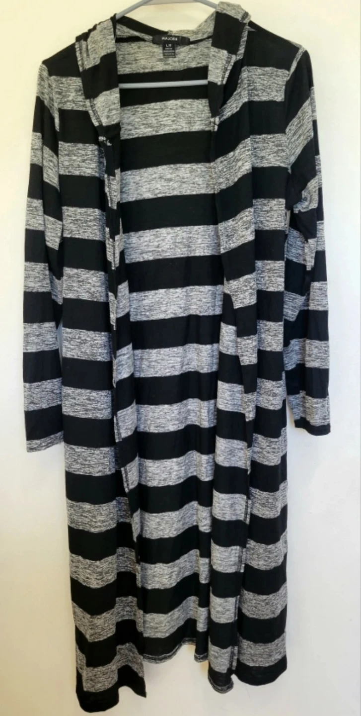 Majora - Striped Hooded Cardigan - Size L