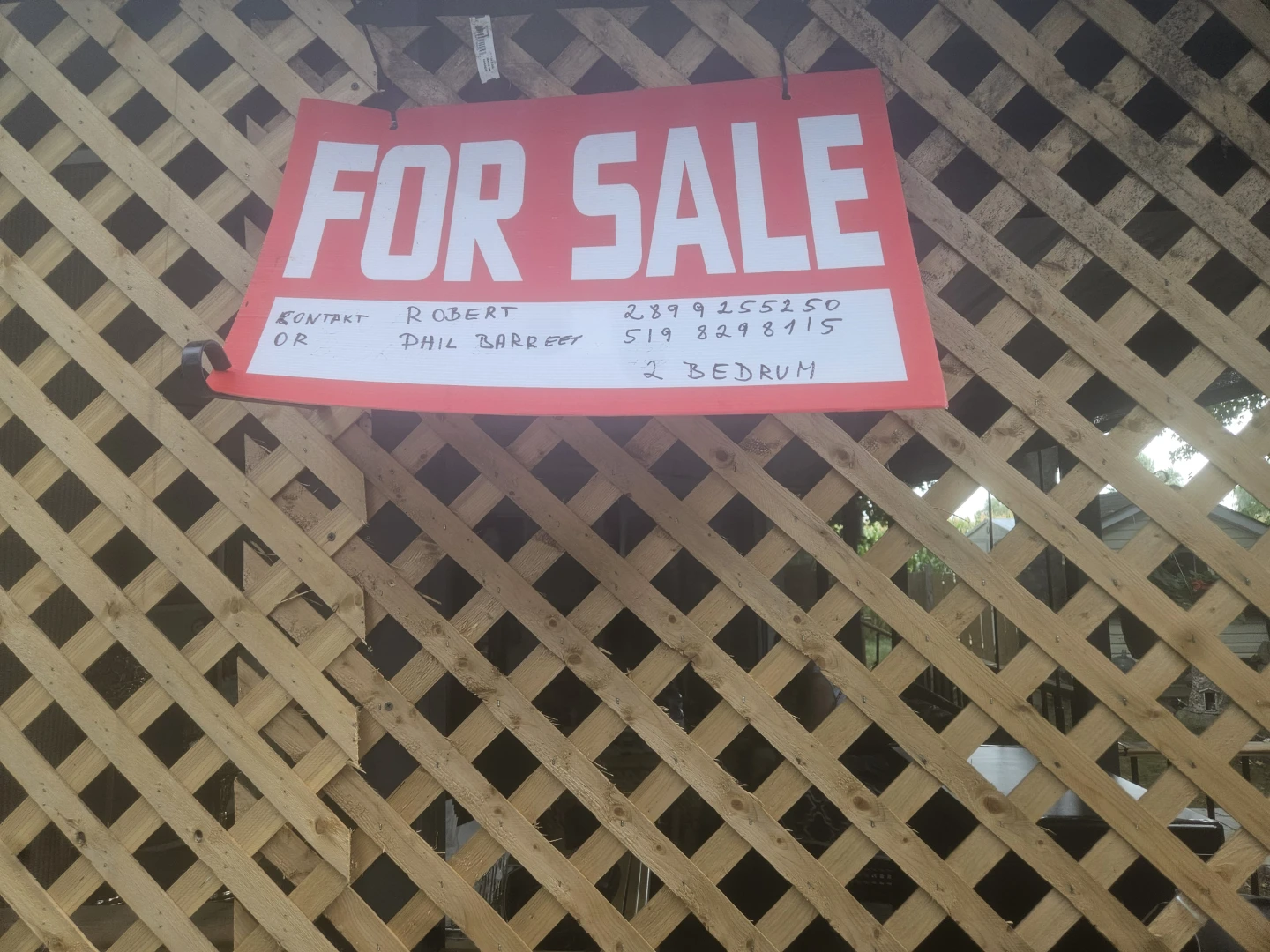 Trailer with add on room .2 bedrooms large lot